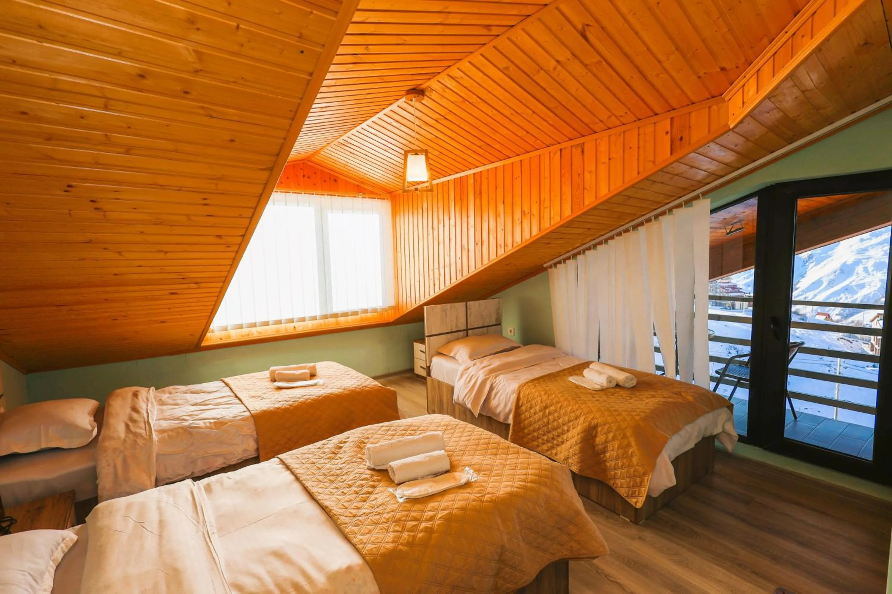 Bed in Dandelion Hotel Gudauri