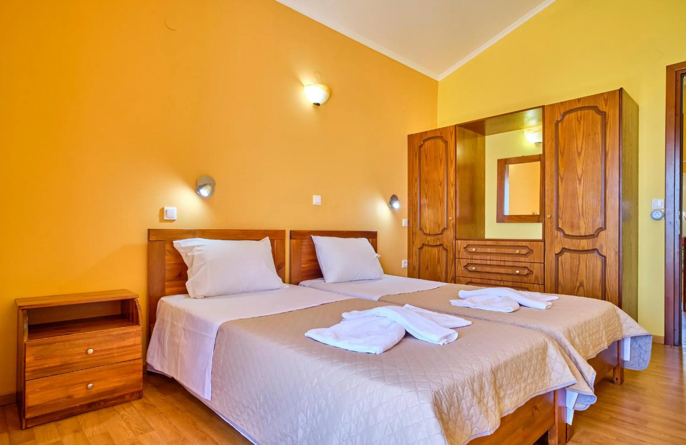 Bed in Nikos Kalamaki Corfu