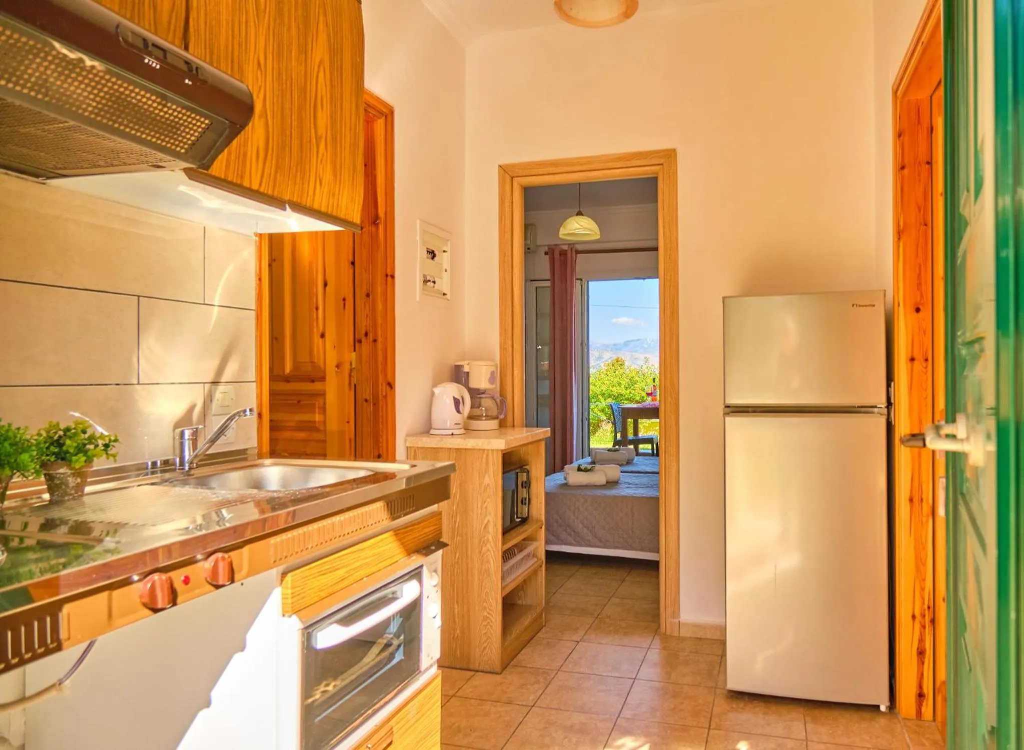 Kitchen or kitchenette in Nikos Kalamaki Corfu