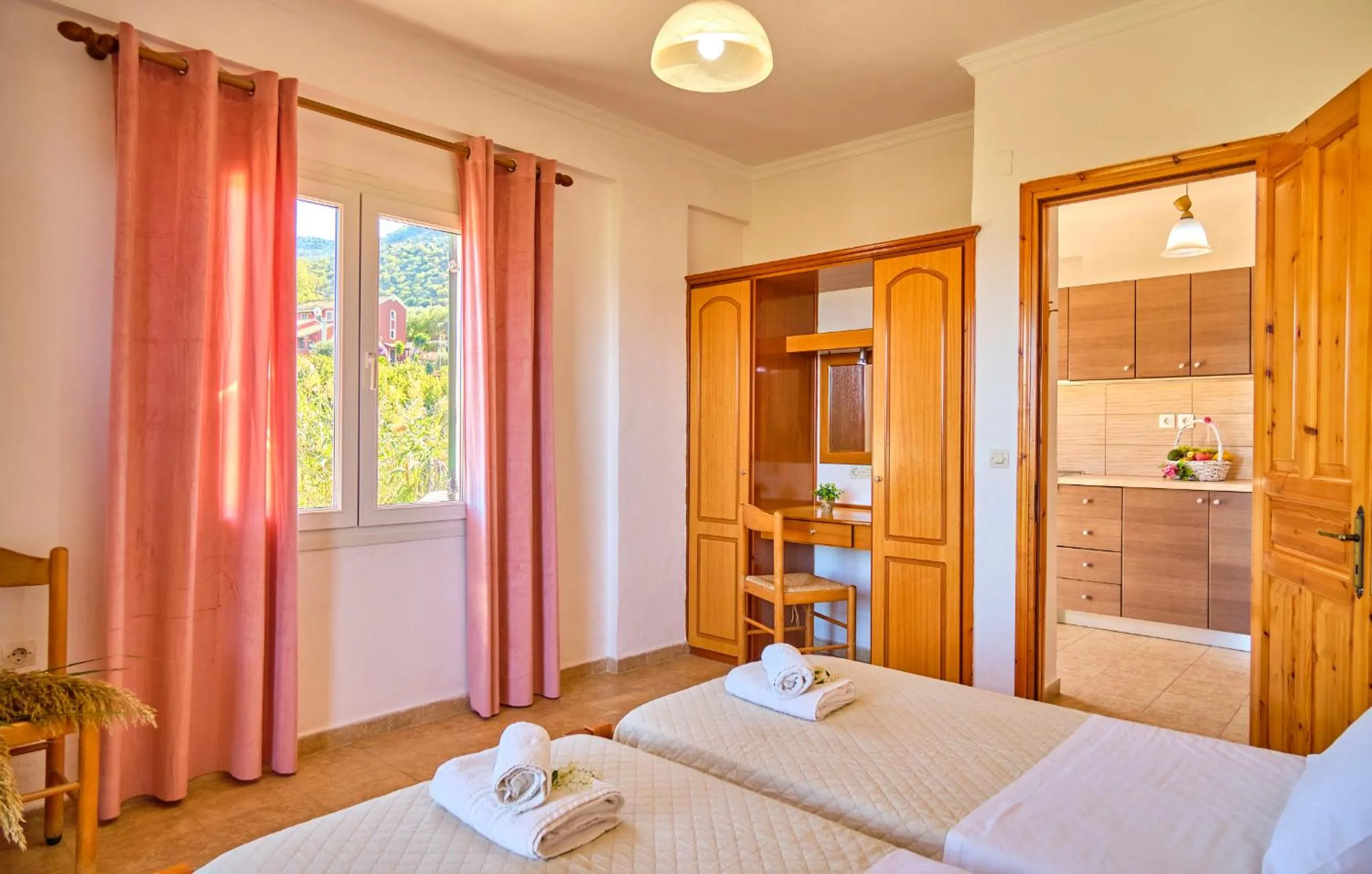 Bed in Nikos Kalamaki Corfu