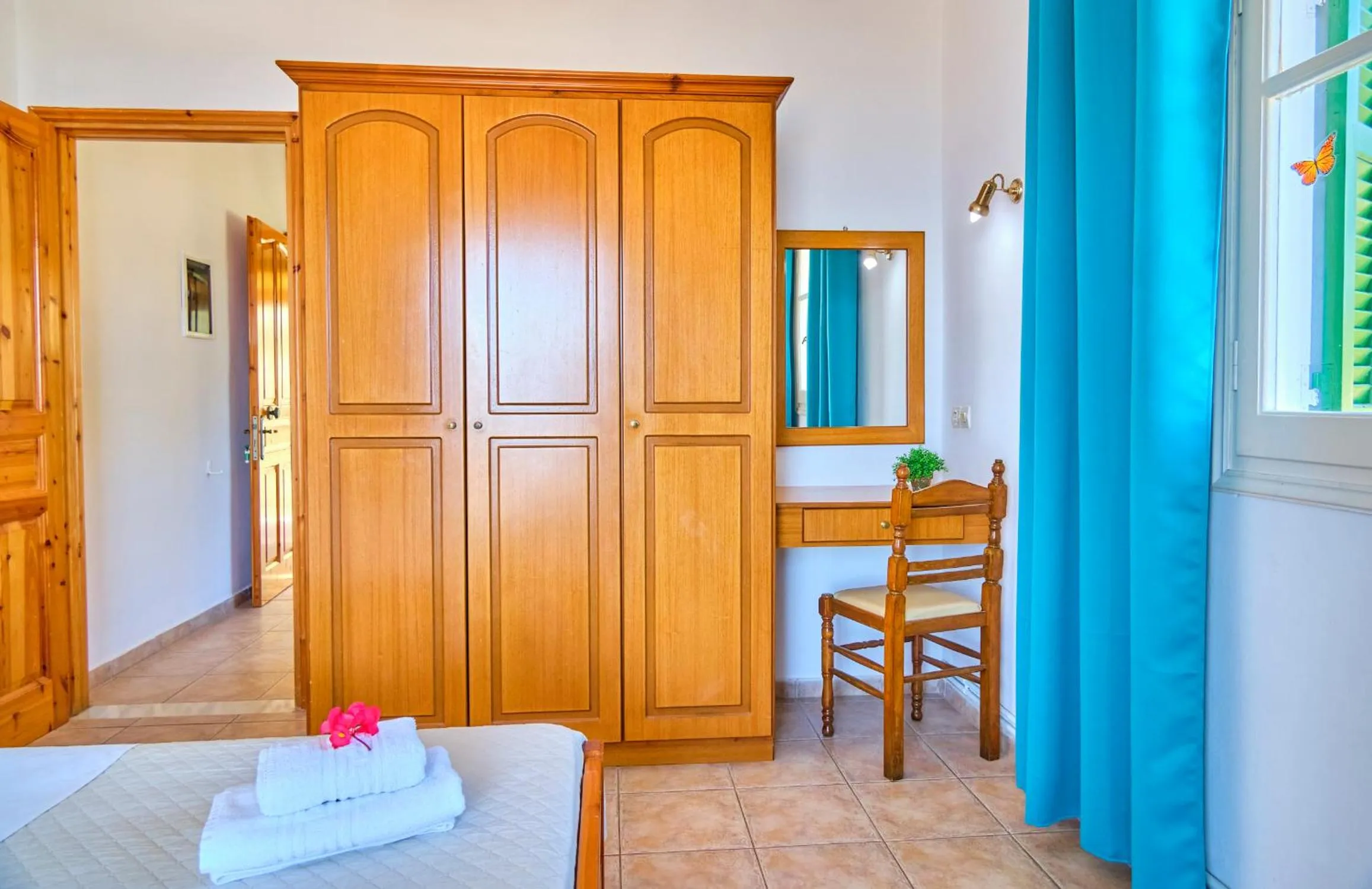 Bed in Nikos Kalamaki Corfu