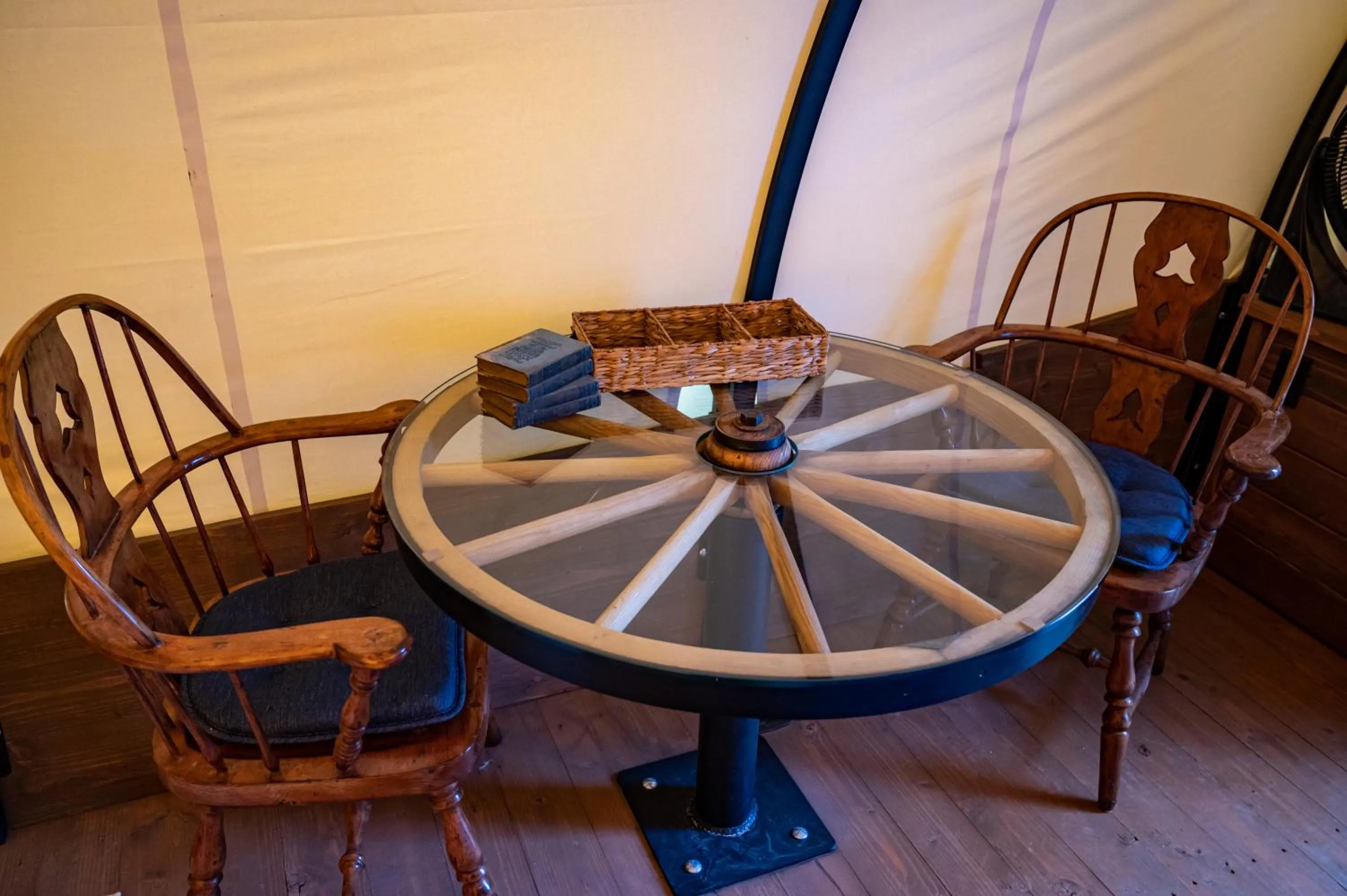 Seating area in North Haven Campground