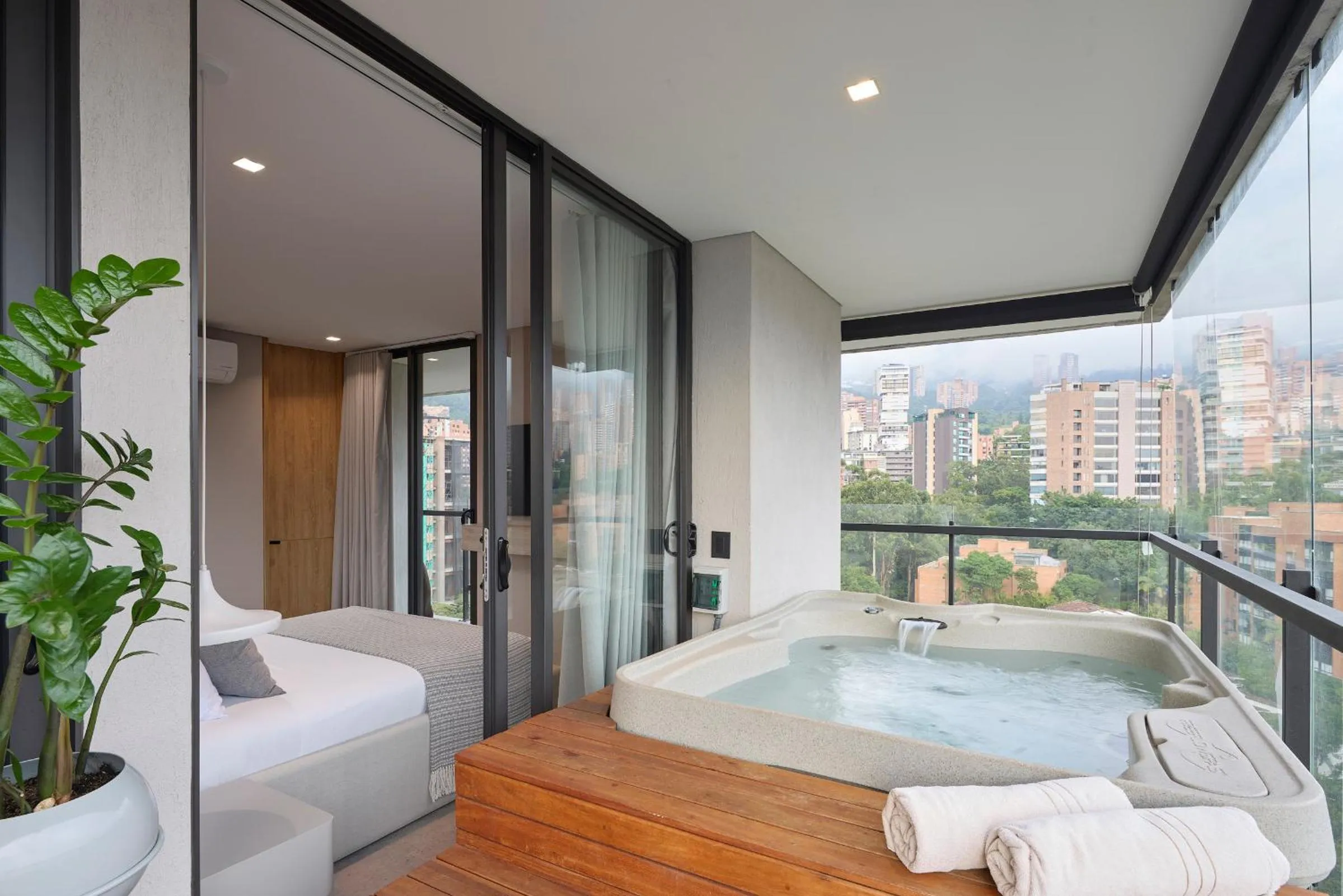 Balcony/Terrace, Bed in Wake Living