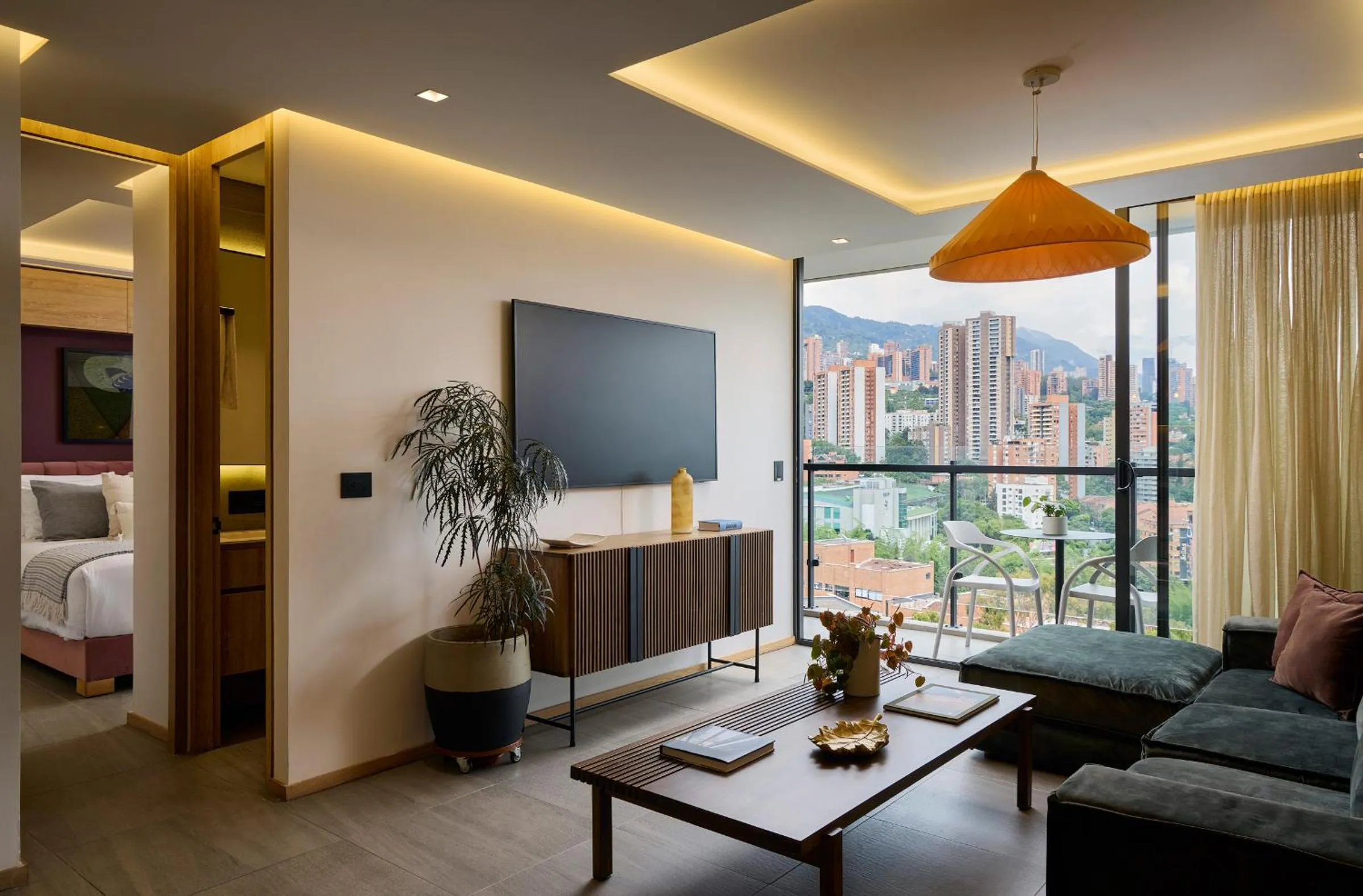 Living room, Bed in Wake Living