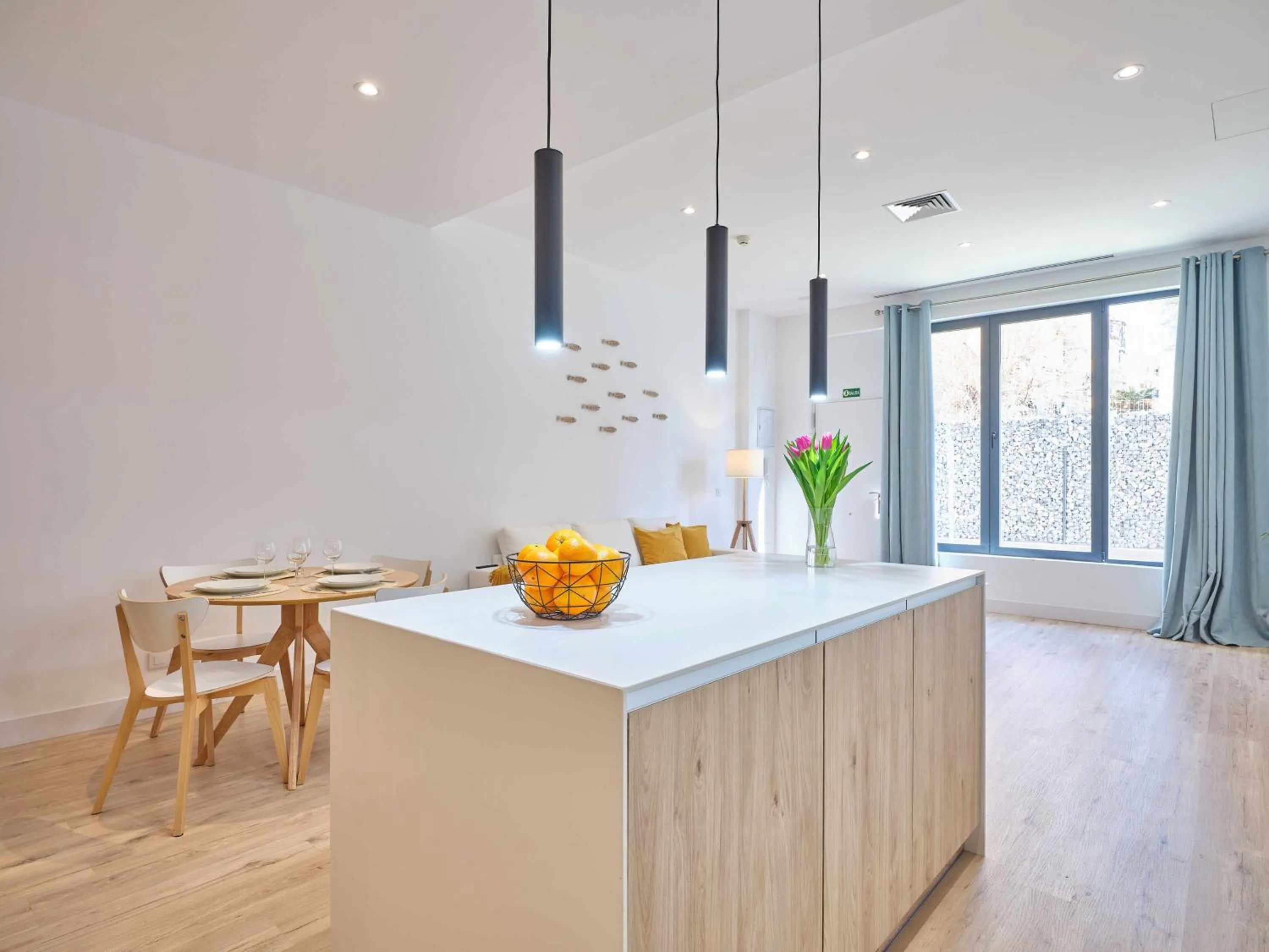 Kitchen or kitchenette in Paseo Suites Hotel