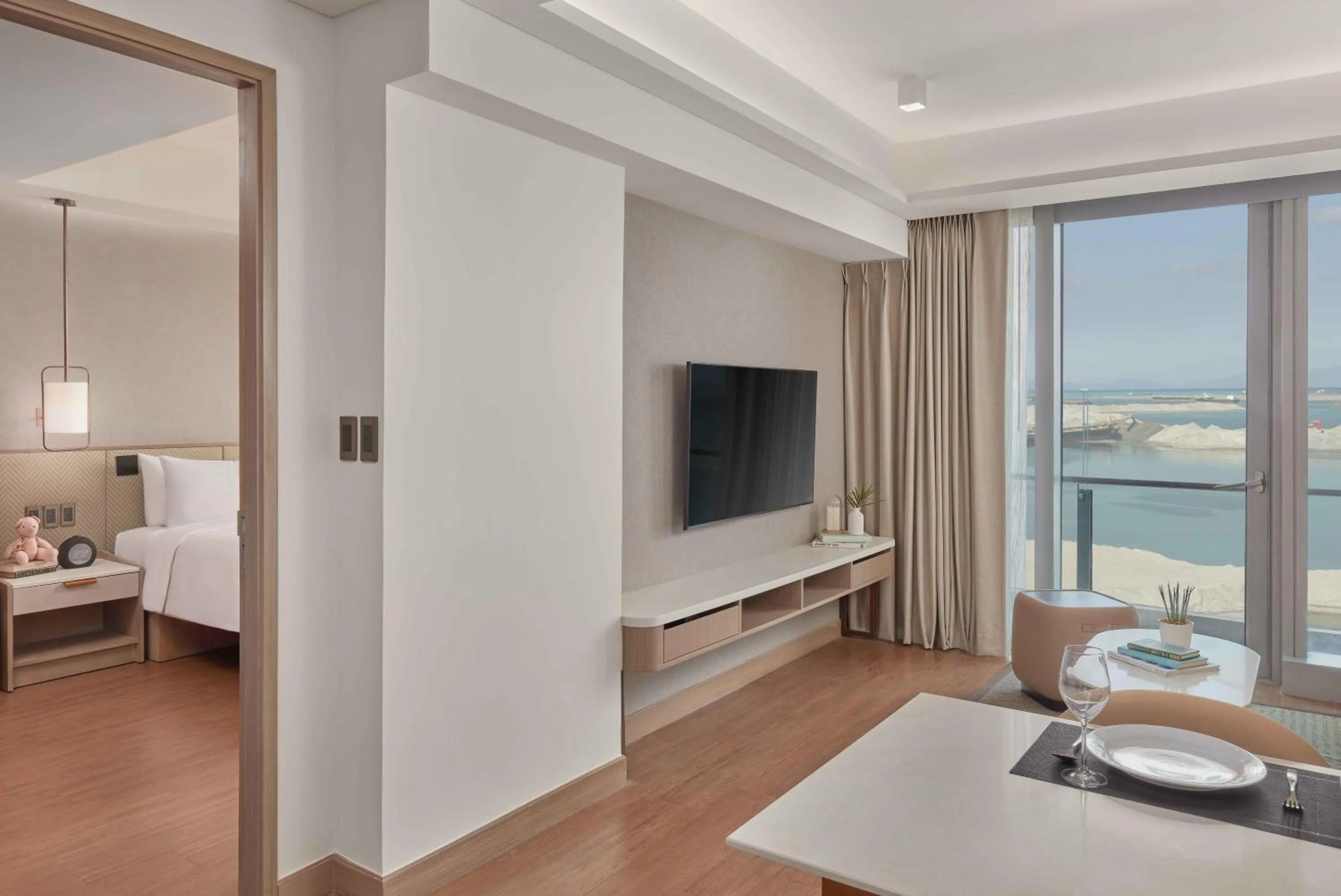 Living room, Bed in Lanson Place Mall of Asia Manila