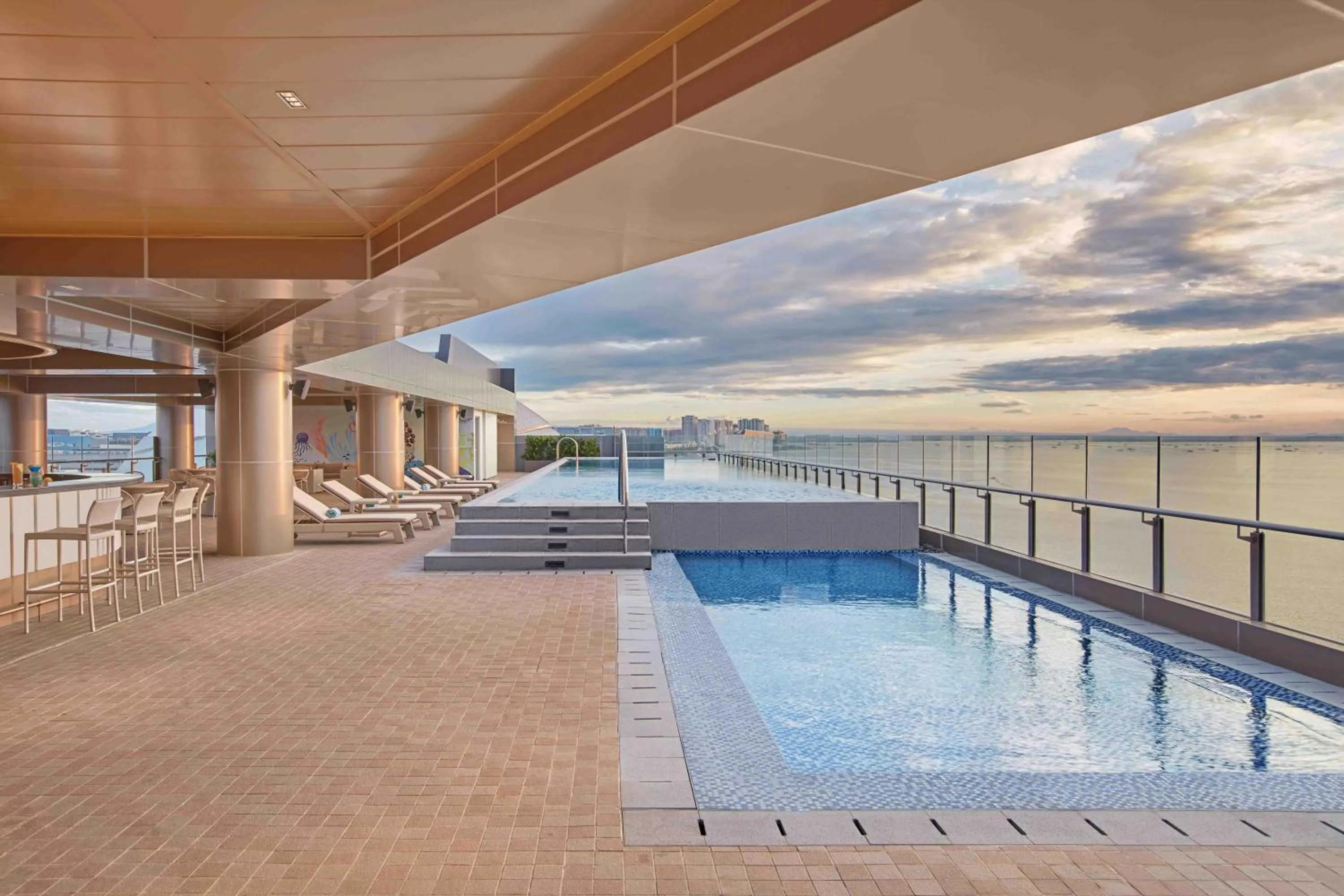 Pool view in Lanson Place Mall of Asia Manila