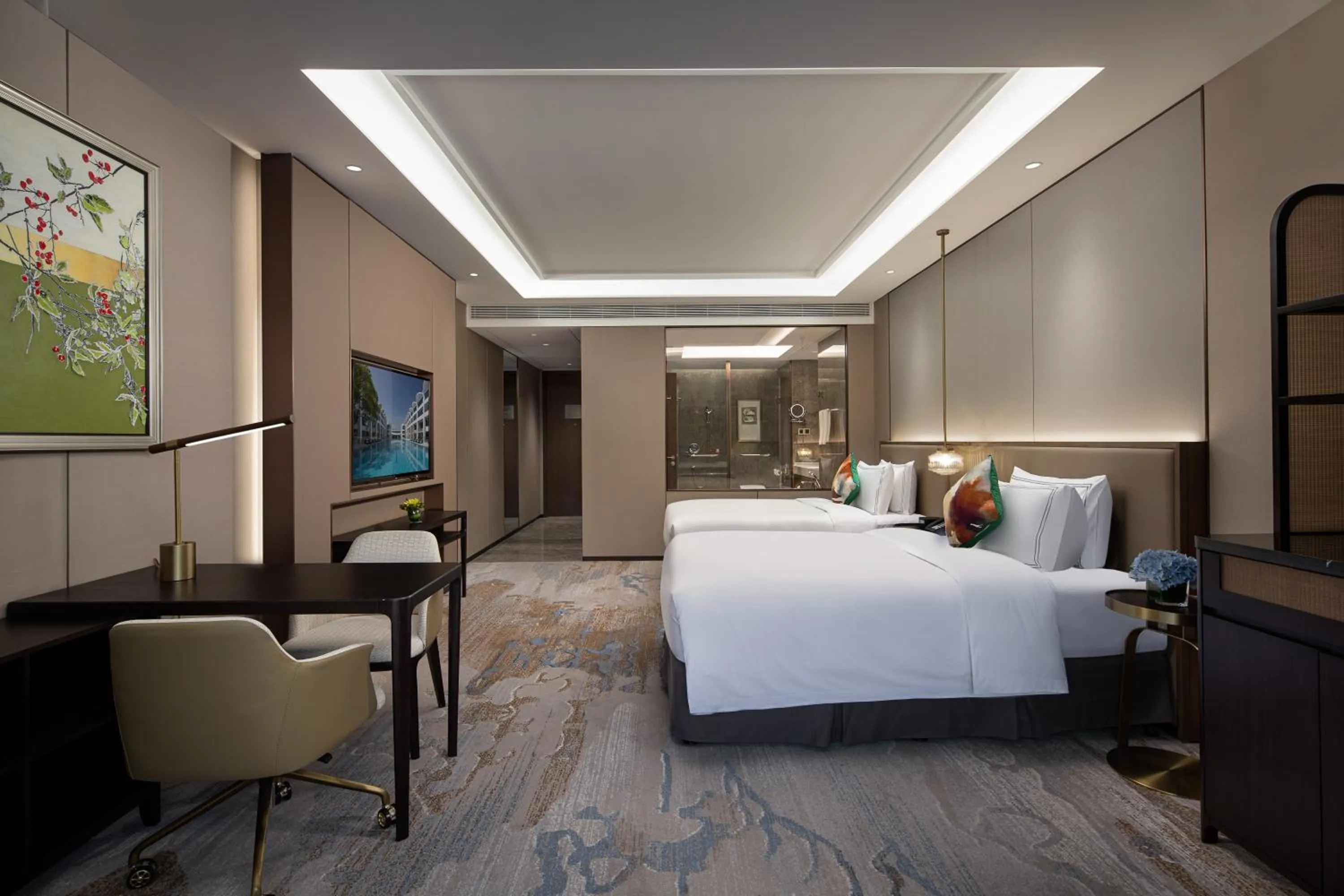 Bedroom, Bed in White Swan Hotel Taizhou