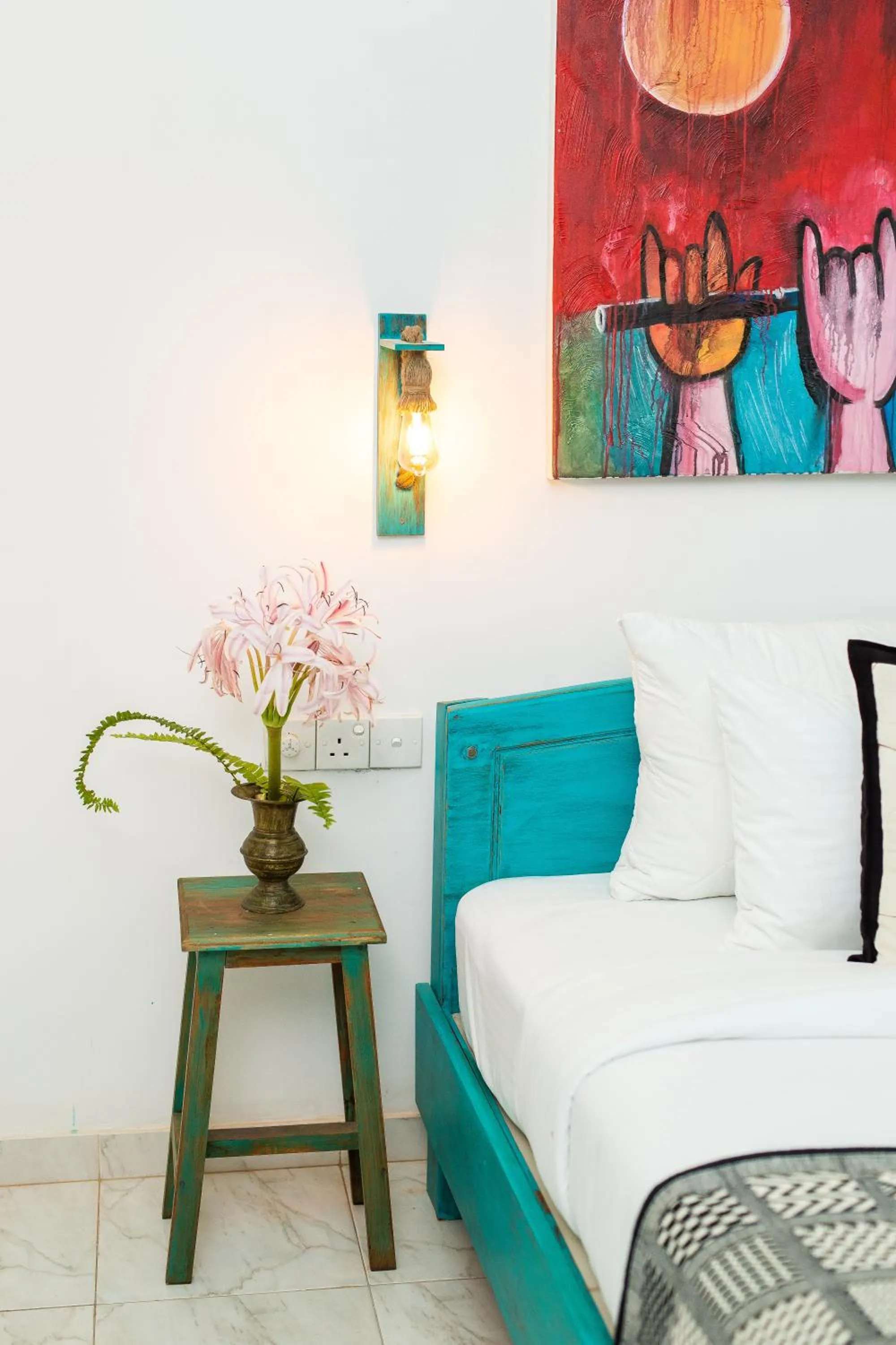 Decorative detail, Bed in Moi Galle Fort by DBI