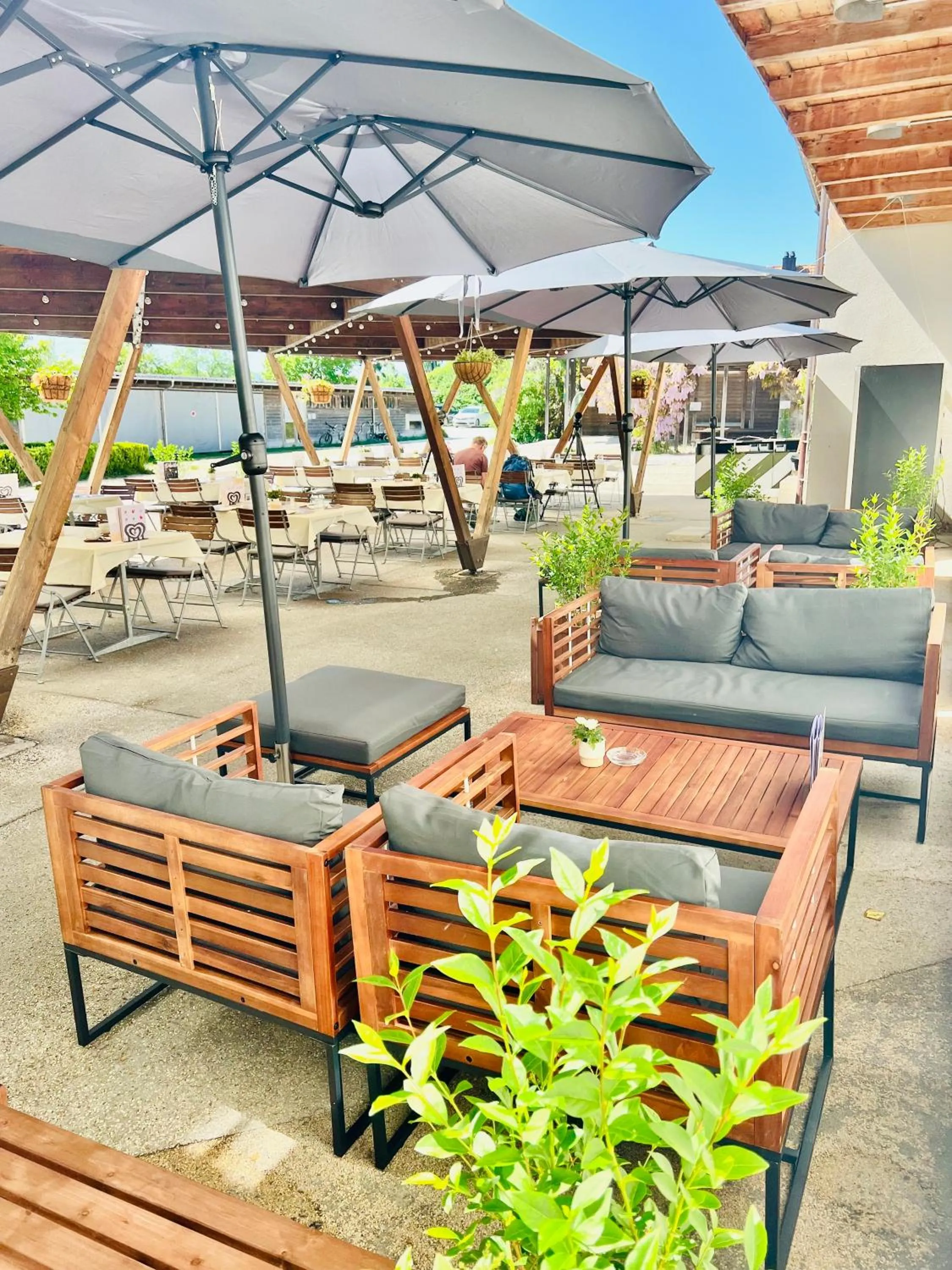 Patio in Hôtel Domaine de la Sauge