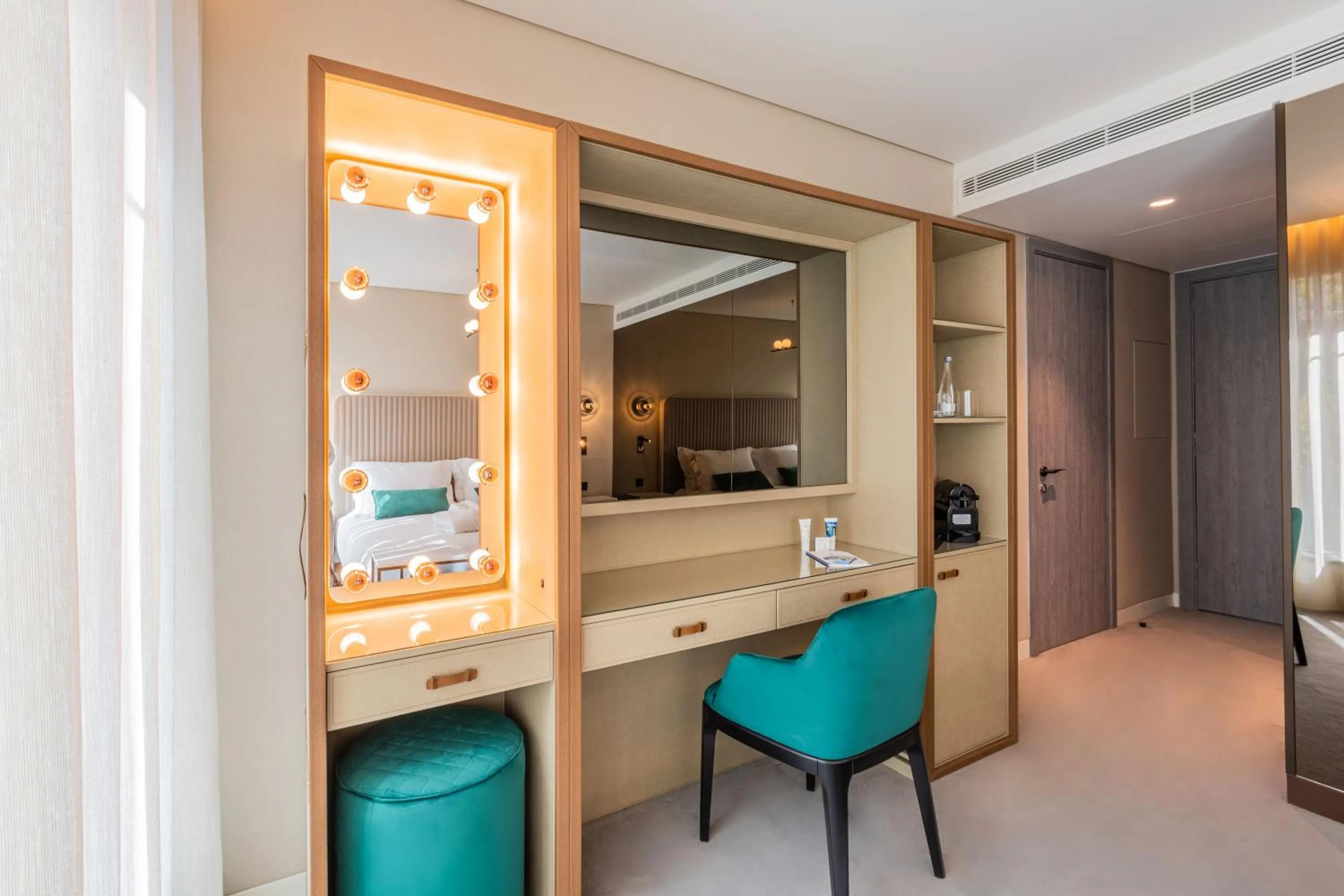 Seating area in LUSTER Hotel