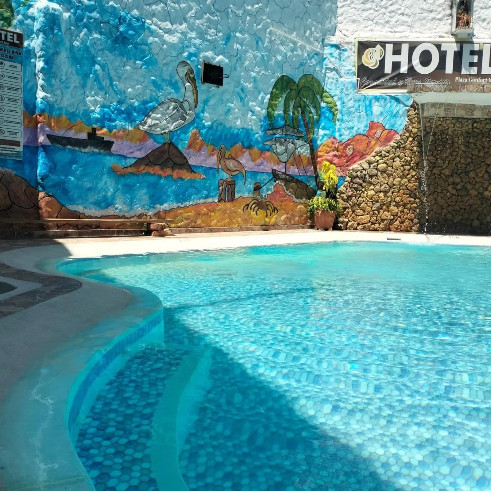 Swimming pool in Hotel Plaza Confort Inn