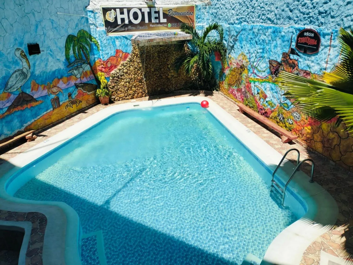 Swimming pool in Hotel Plaza Confort Inn