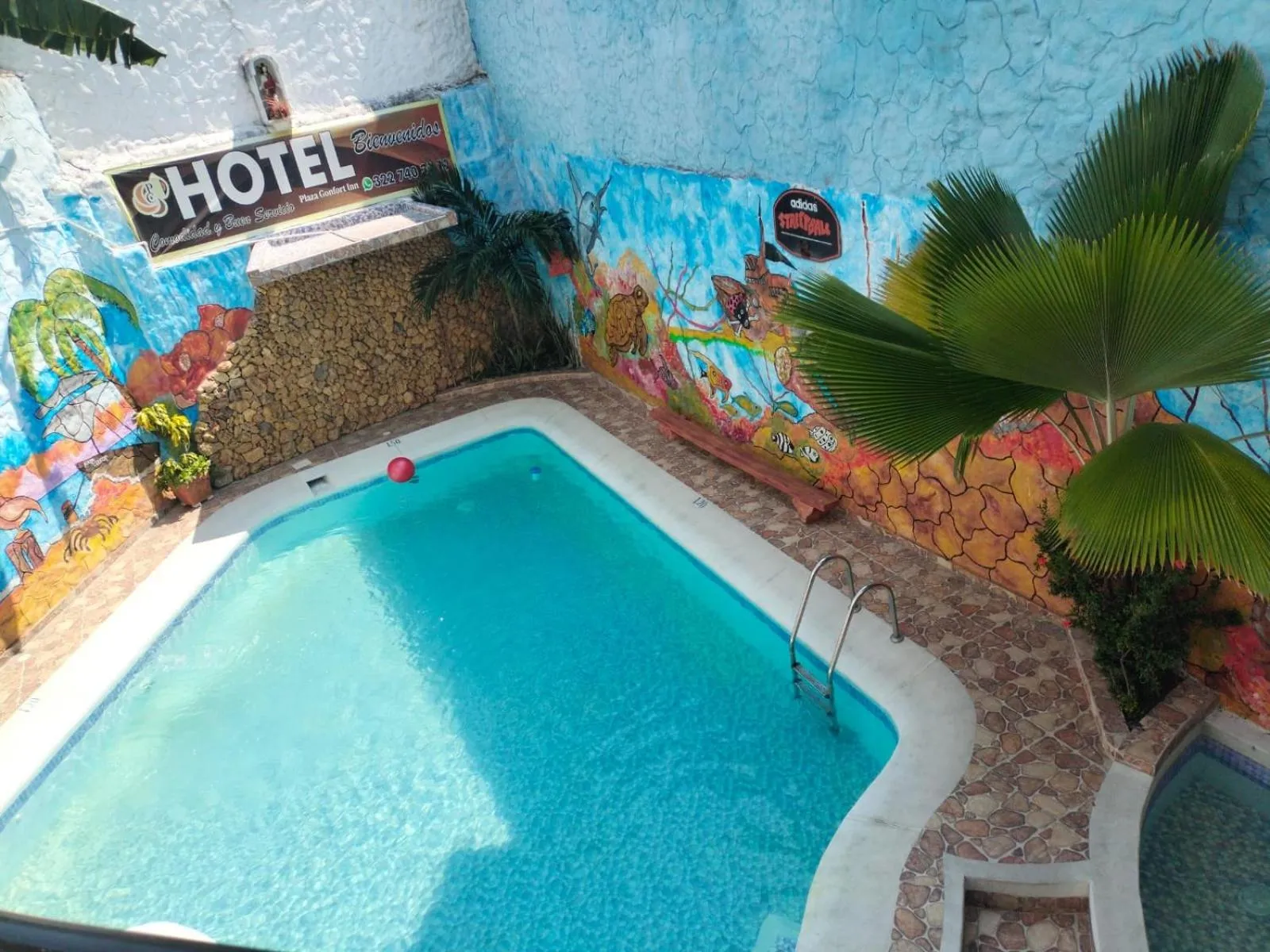 Swimming pool in Hotel Plaza Confort Inn