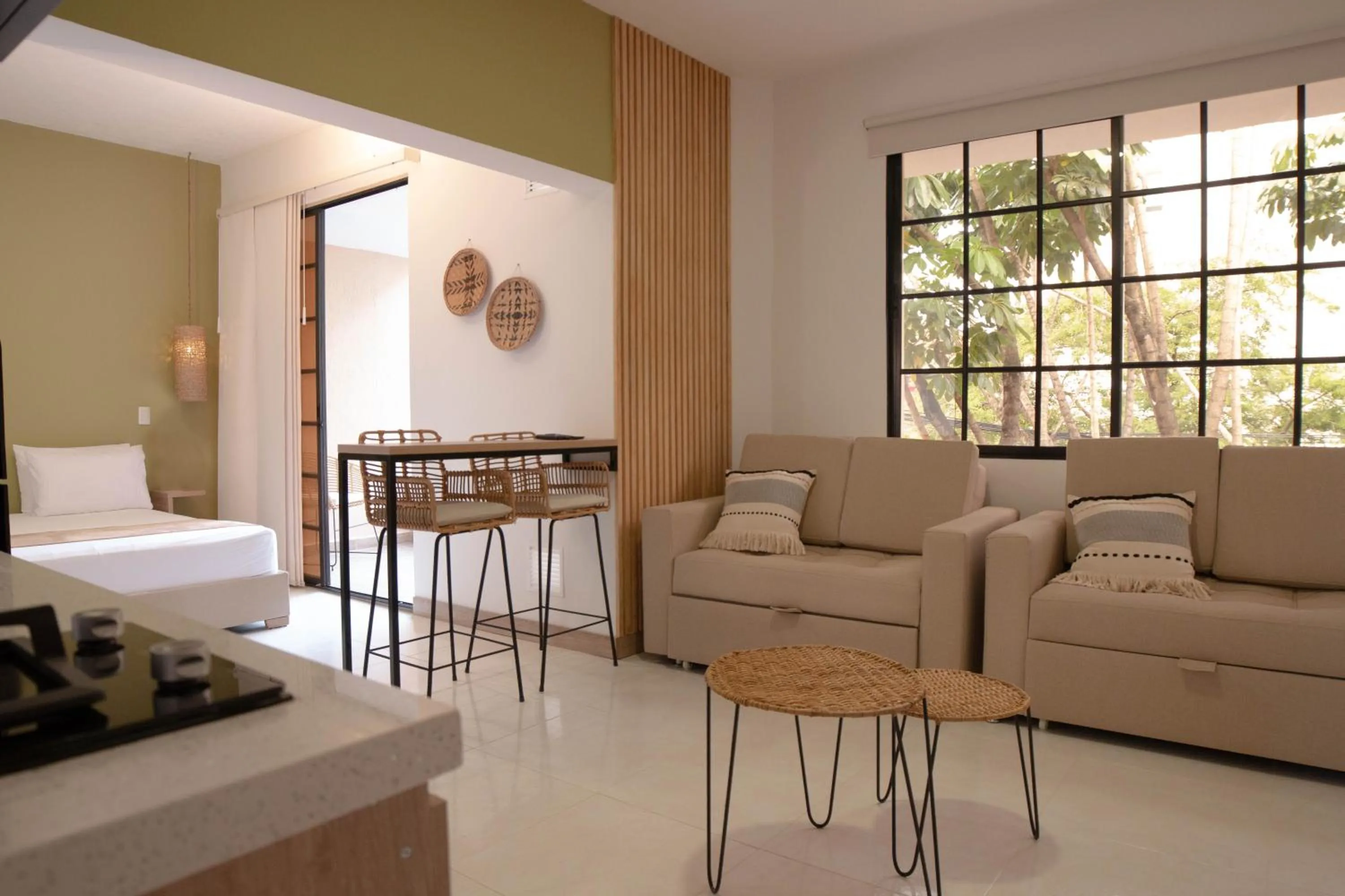 Living room, Bed in La Casona Hotel Boutique