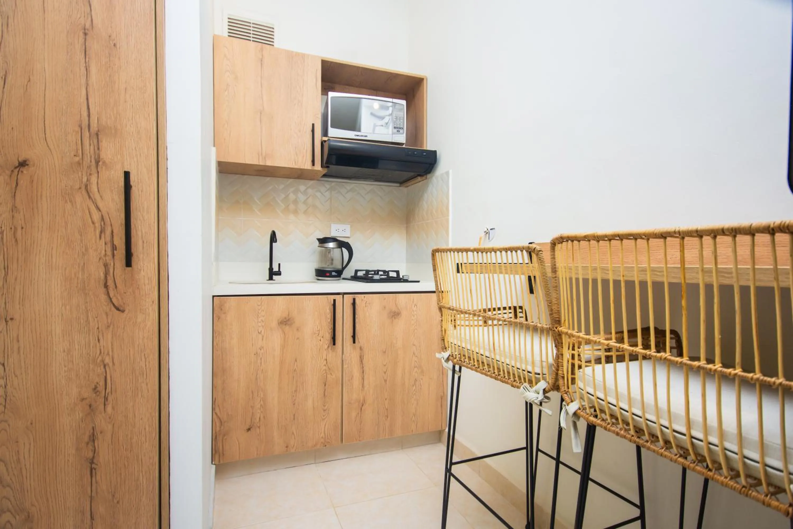 kitchen, Bed in La Casona Hotel Boutique