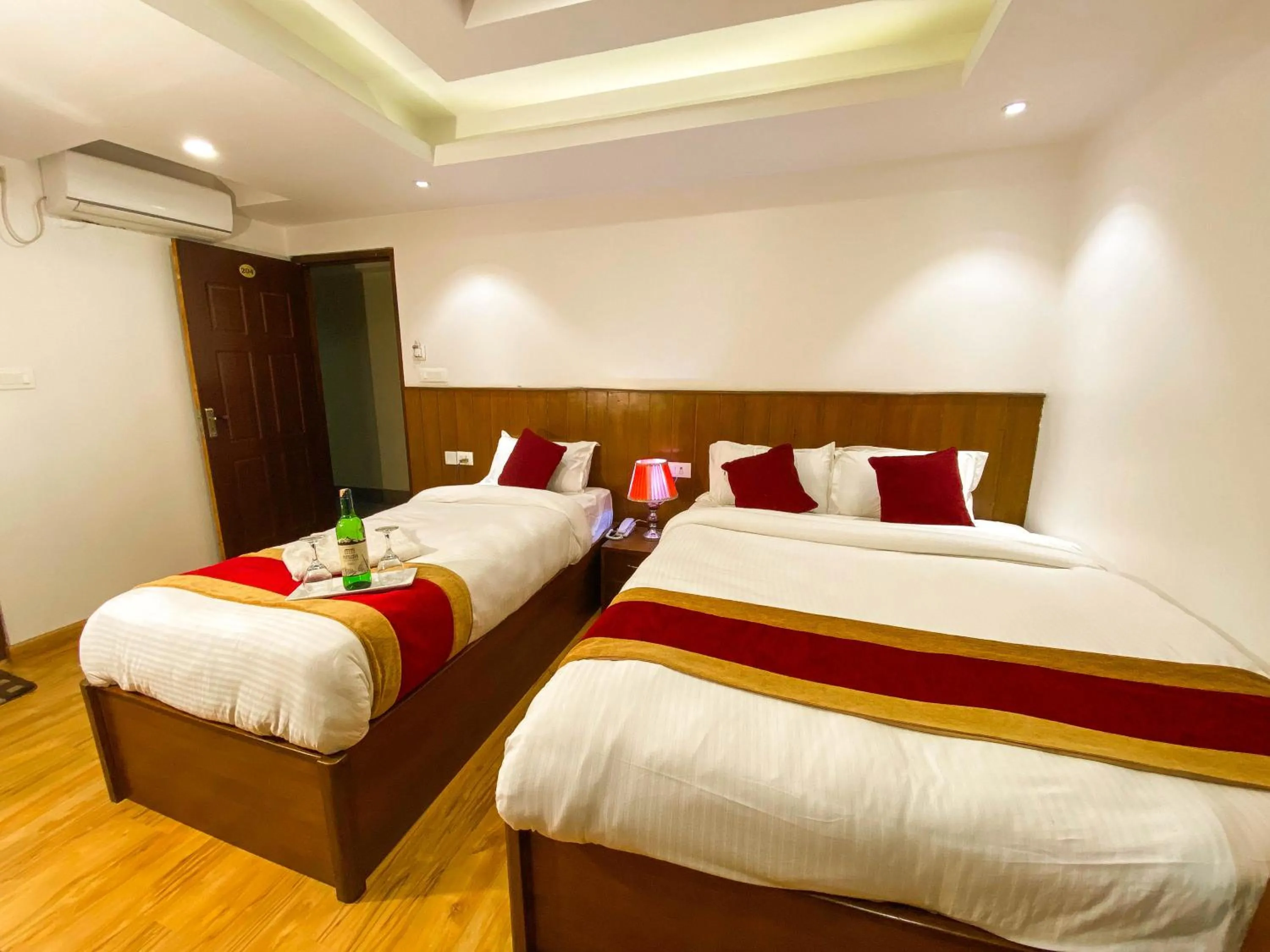 Bed in Hotel Abi International