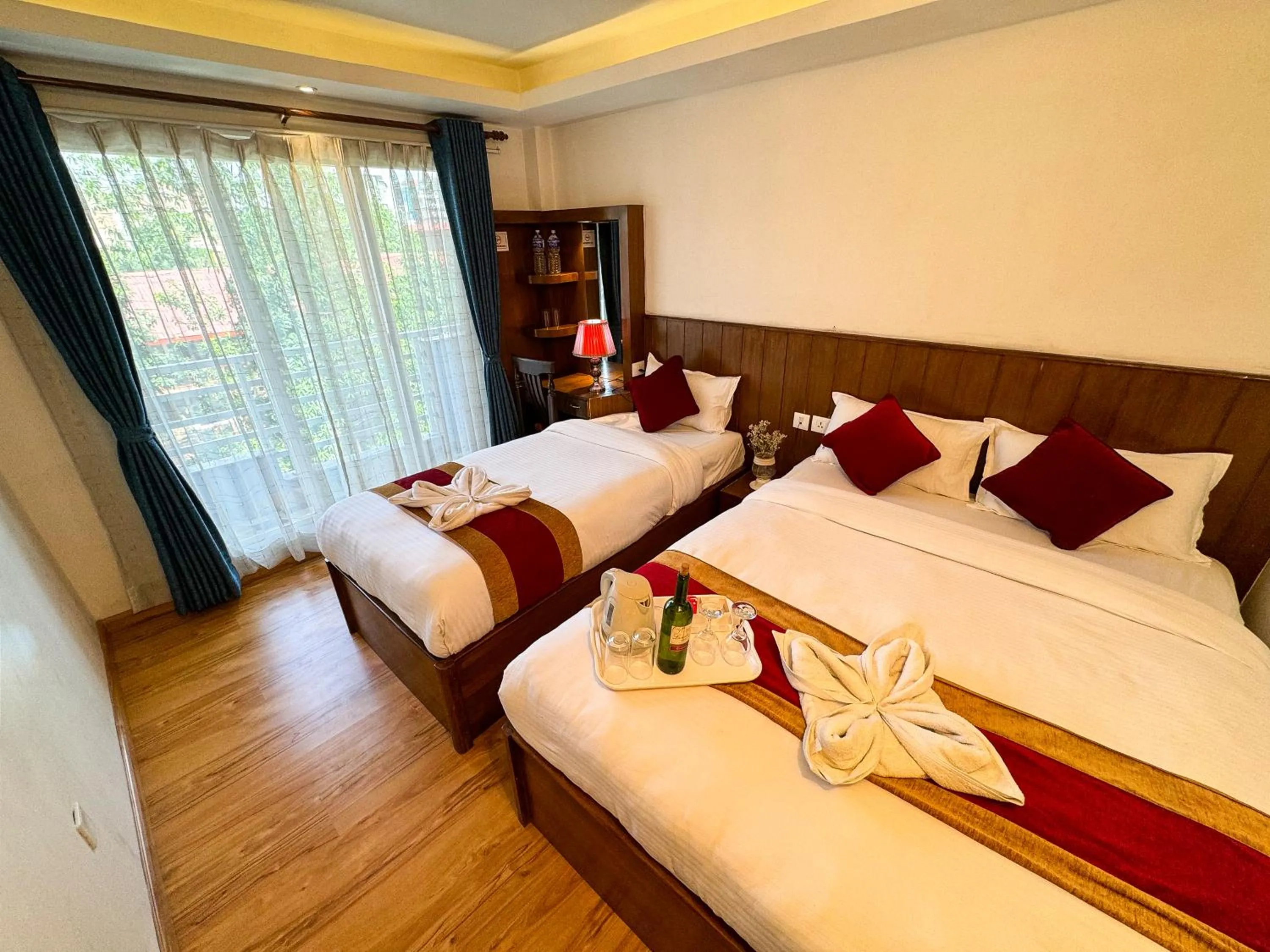 Bed in Hotel Abi International