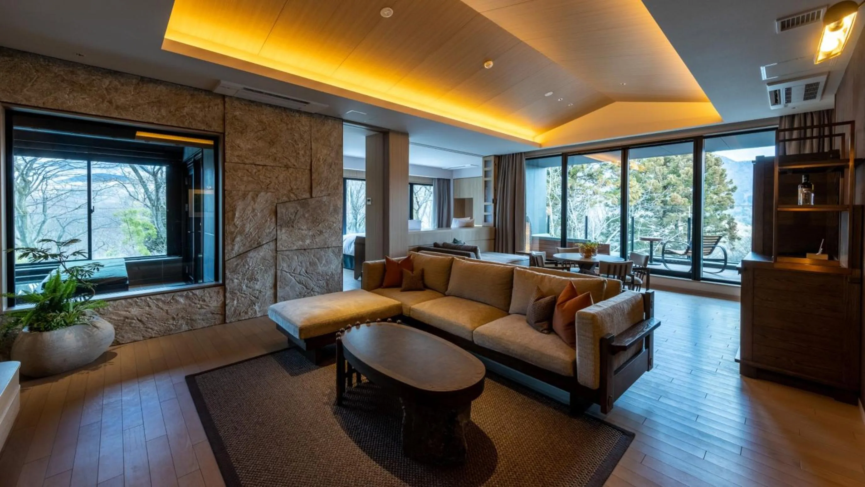 Living room in Fufu Hakone