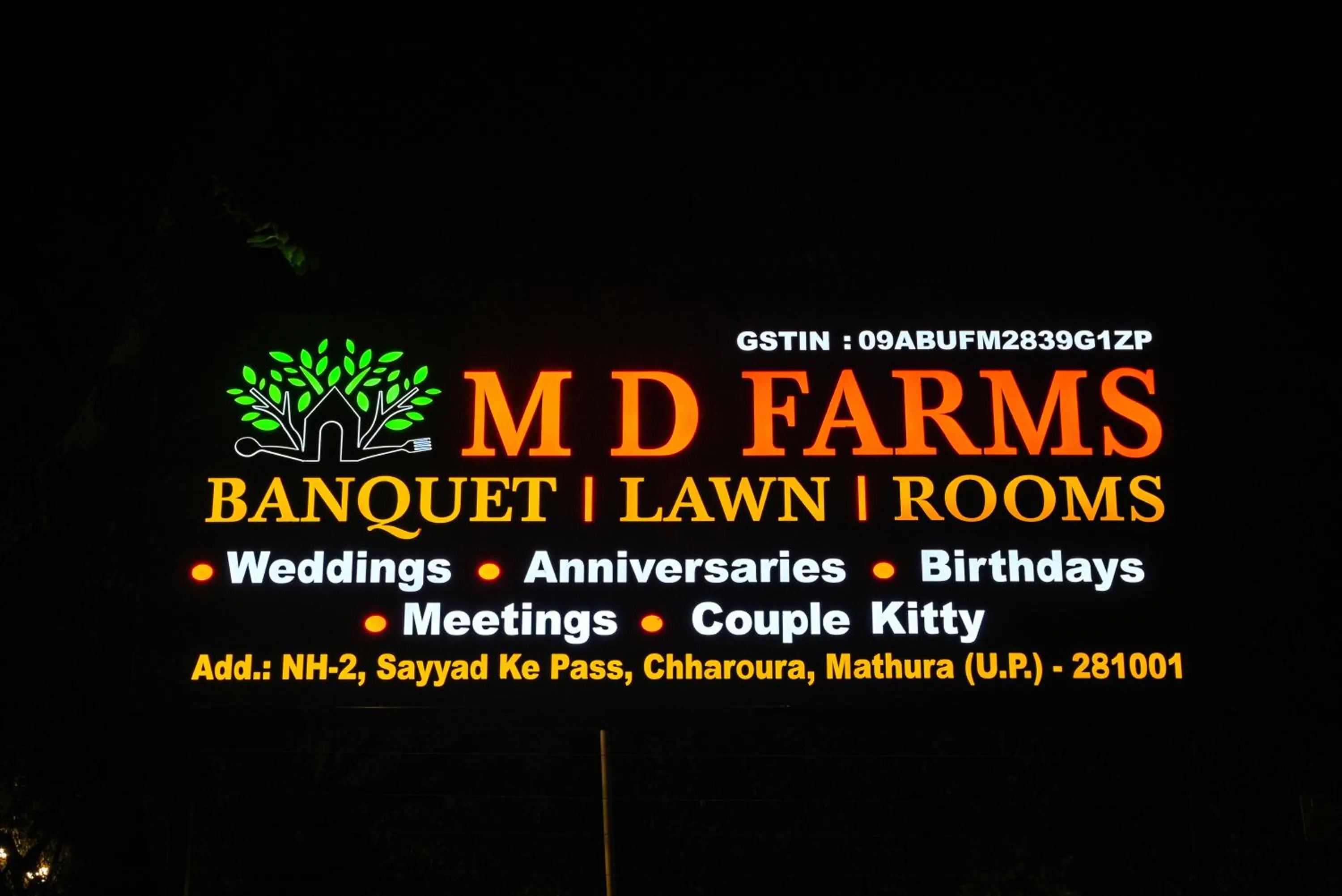 Logo/Certificate/Sign in MD FARMS AND RESORTS