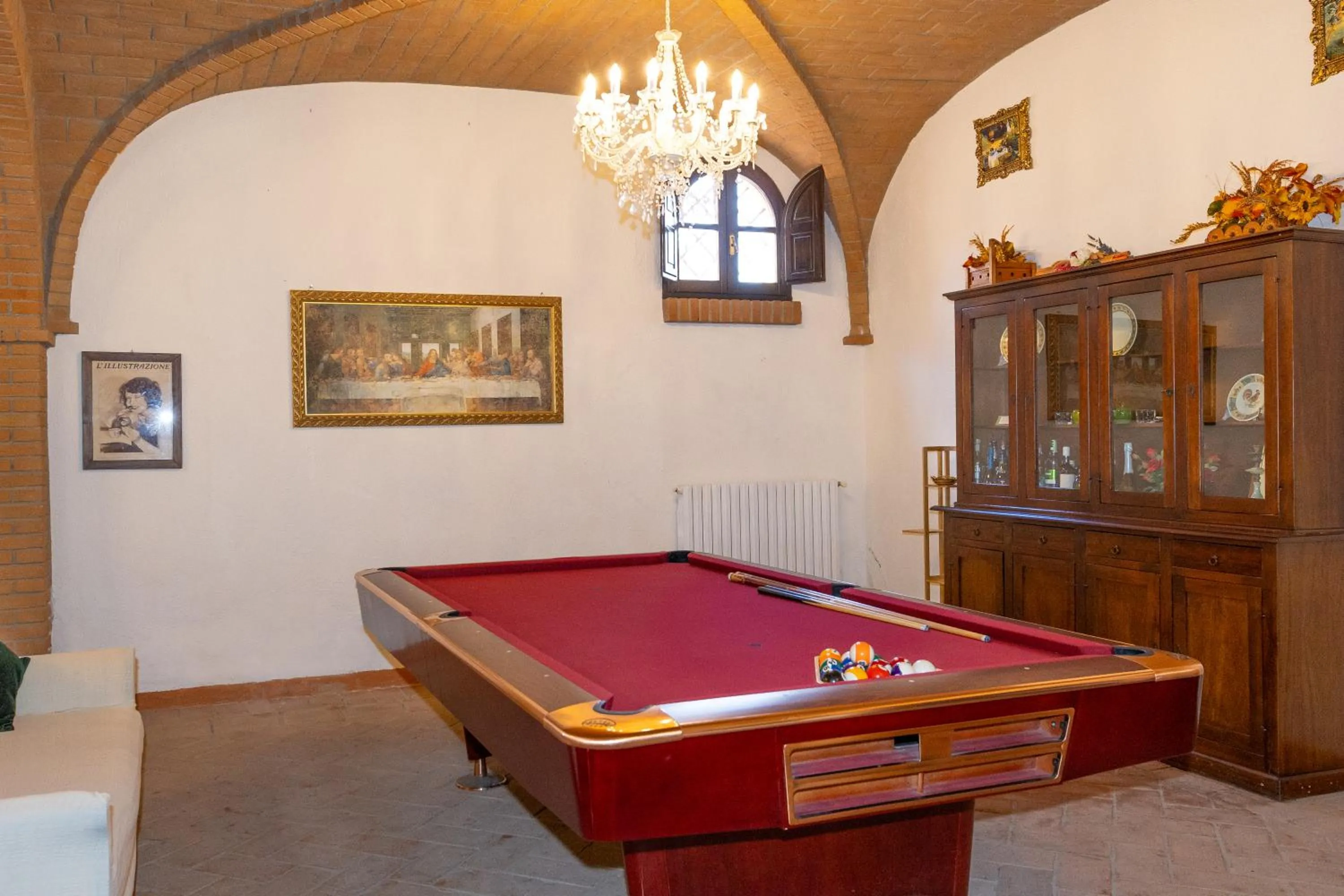 Billiard in Villa Cresci con piscina Tuscan villa with pool near Sassetta thermal baths & Bolgheri Wine Route