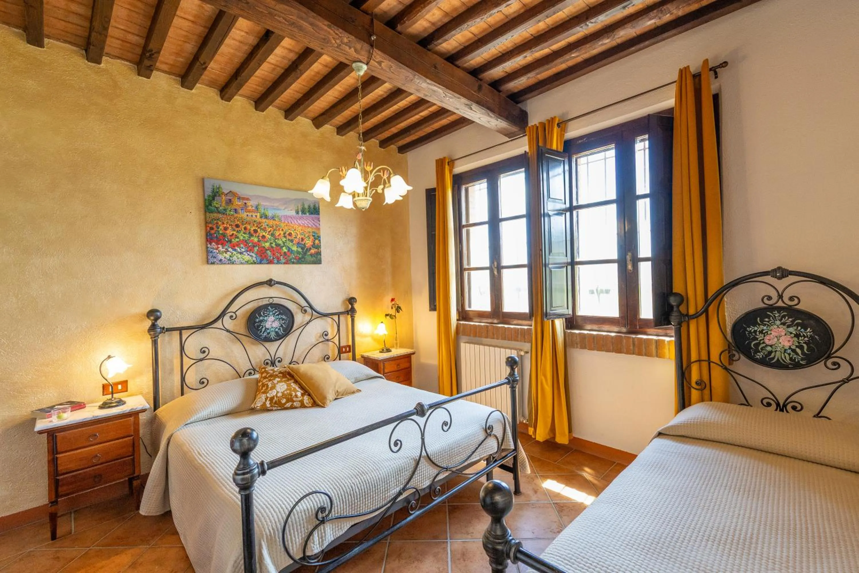 Bedroom, Bed in Villa Cresci con piscina Tuscan villa with pool near Sassetta thermal baths & Bolgheri Wine Route