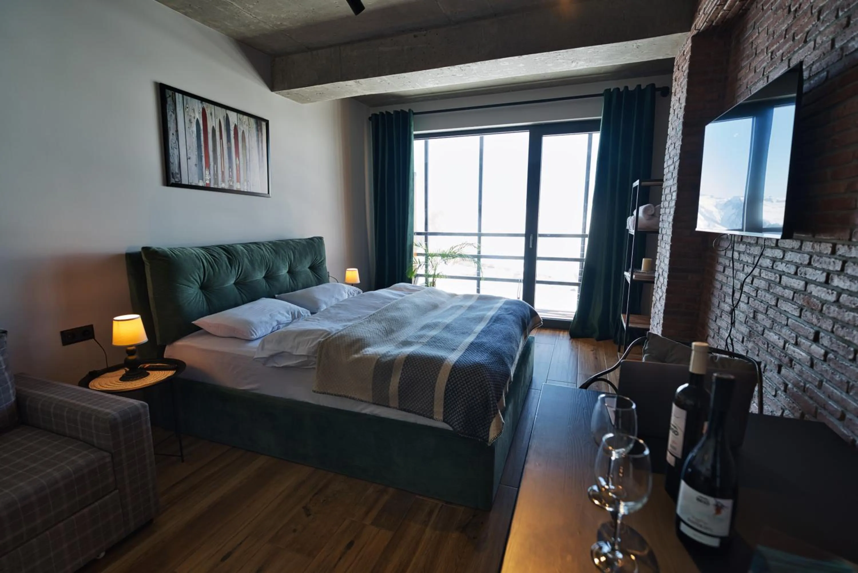 Bedroom, Bed in Skio