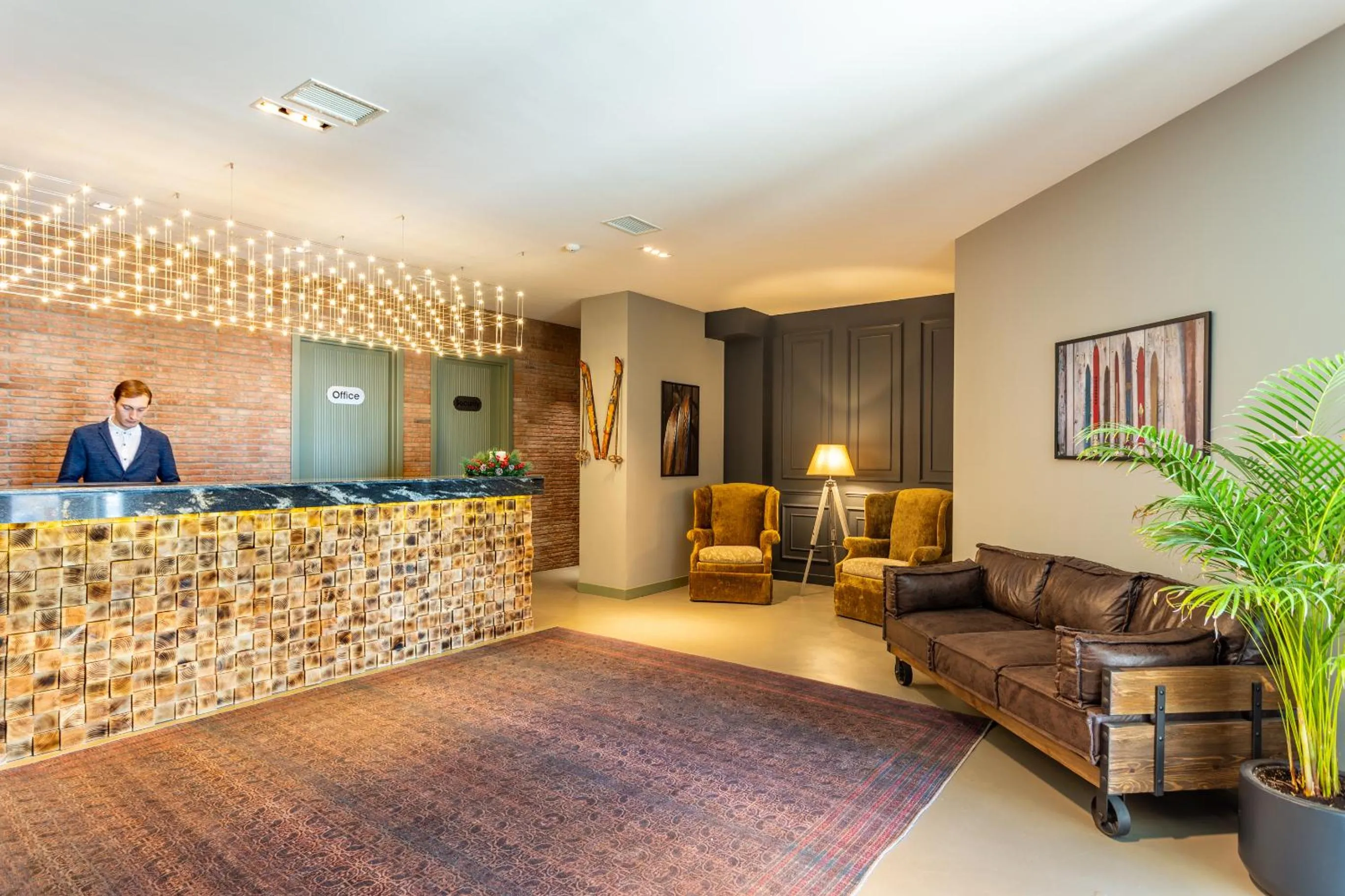 Lobby or reception in Skio