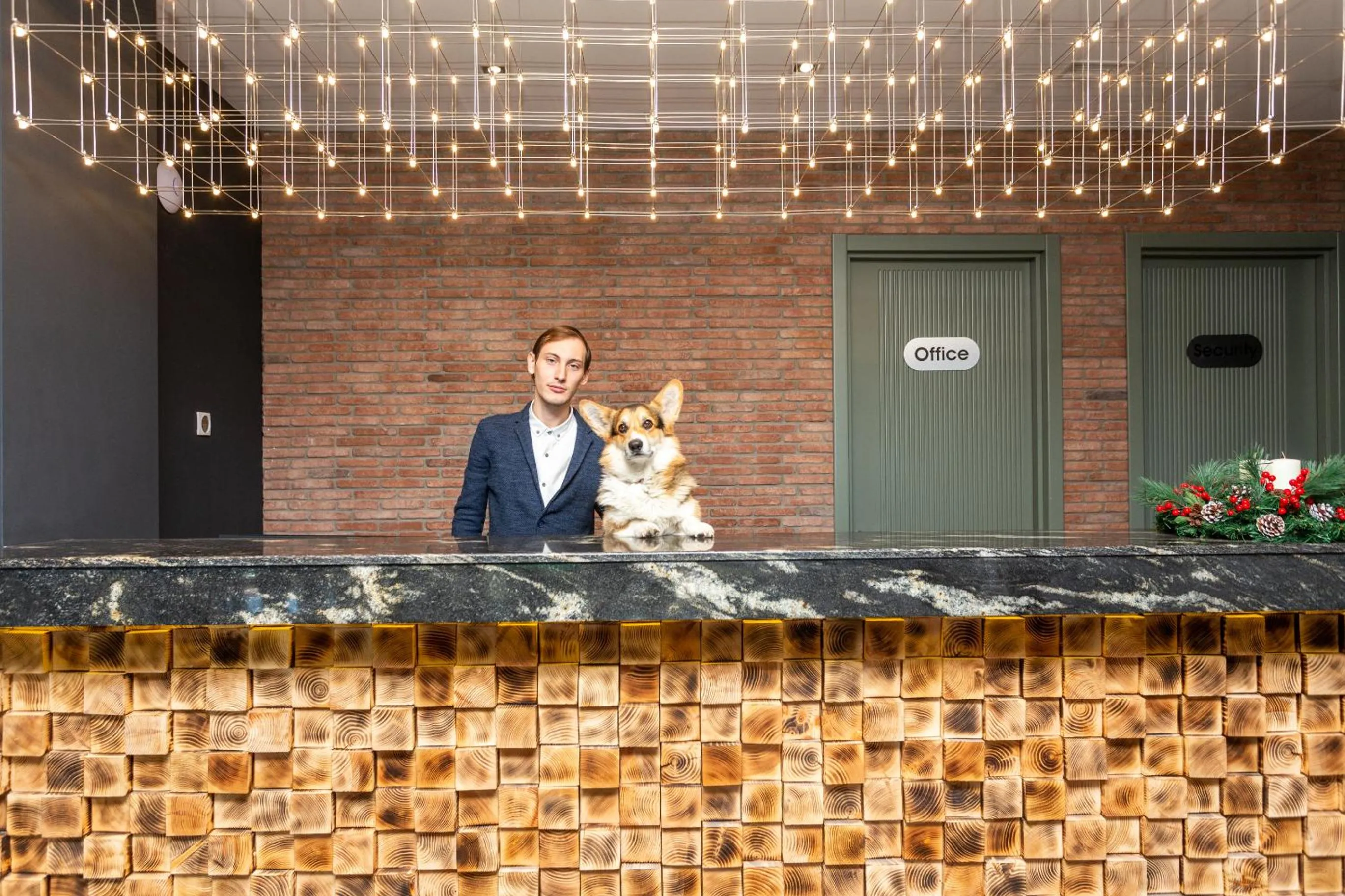 Lobby or reception in Skio