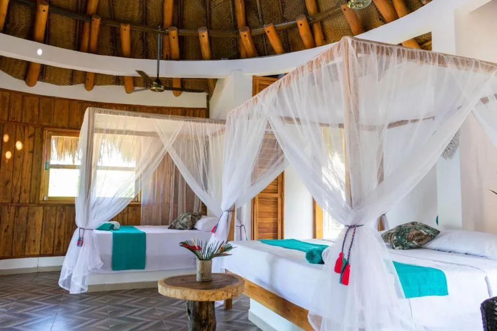 View (from property/room), Bed in UUTTAAKA Eco-Hotel