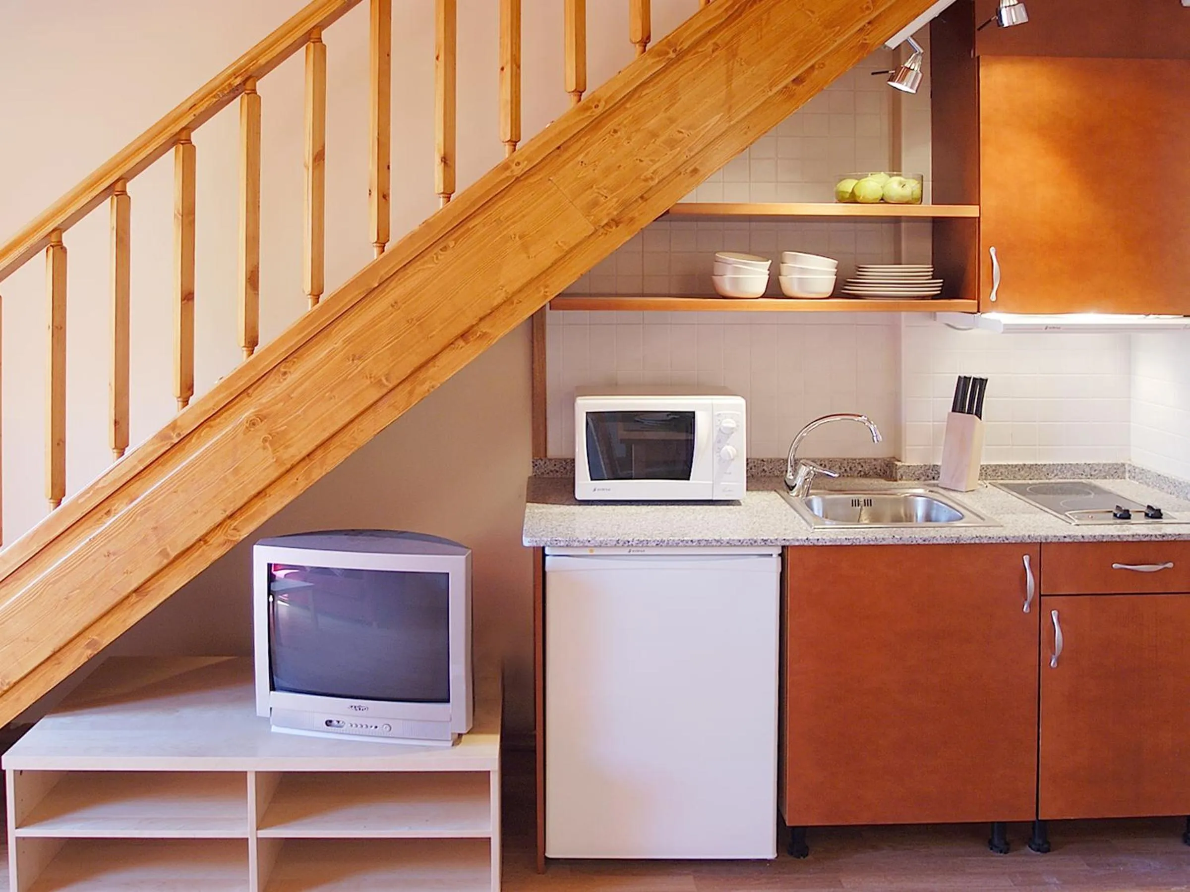 Kitchen or kitchenette in Aparthotel Nou Vielha