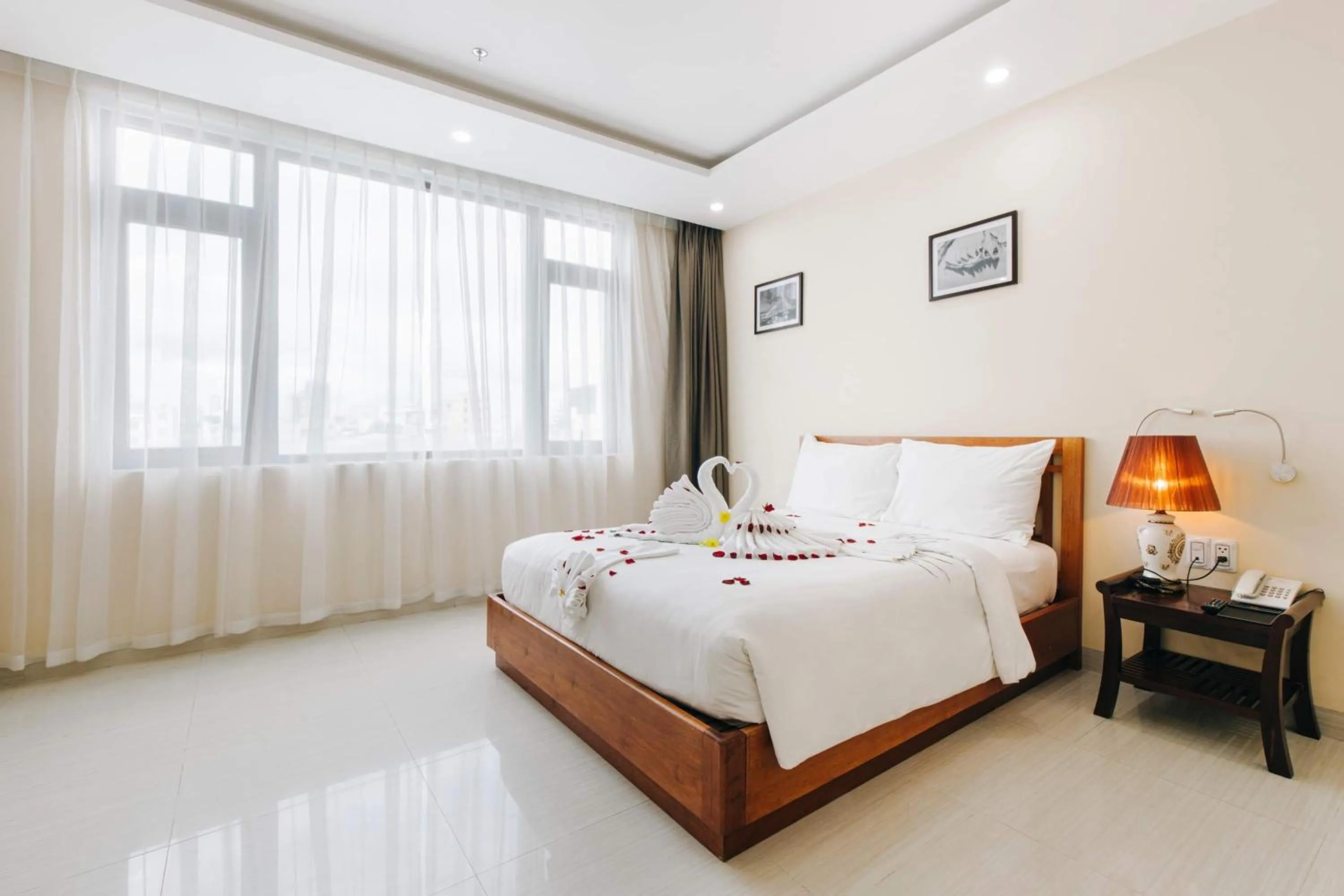 Bed in Martin Ho Danang hotel & apartment