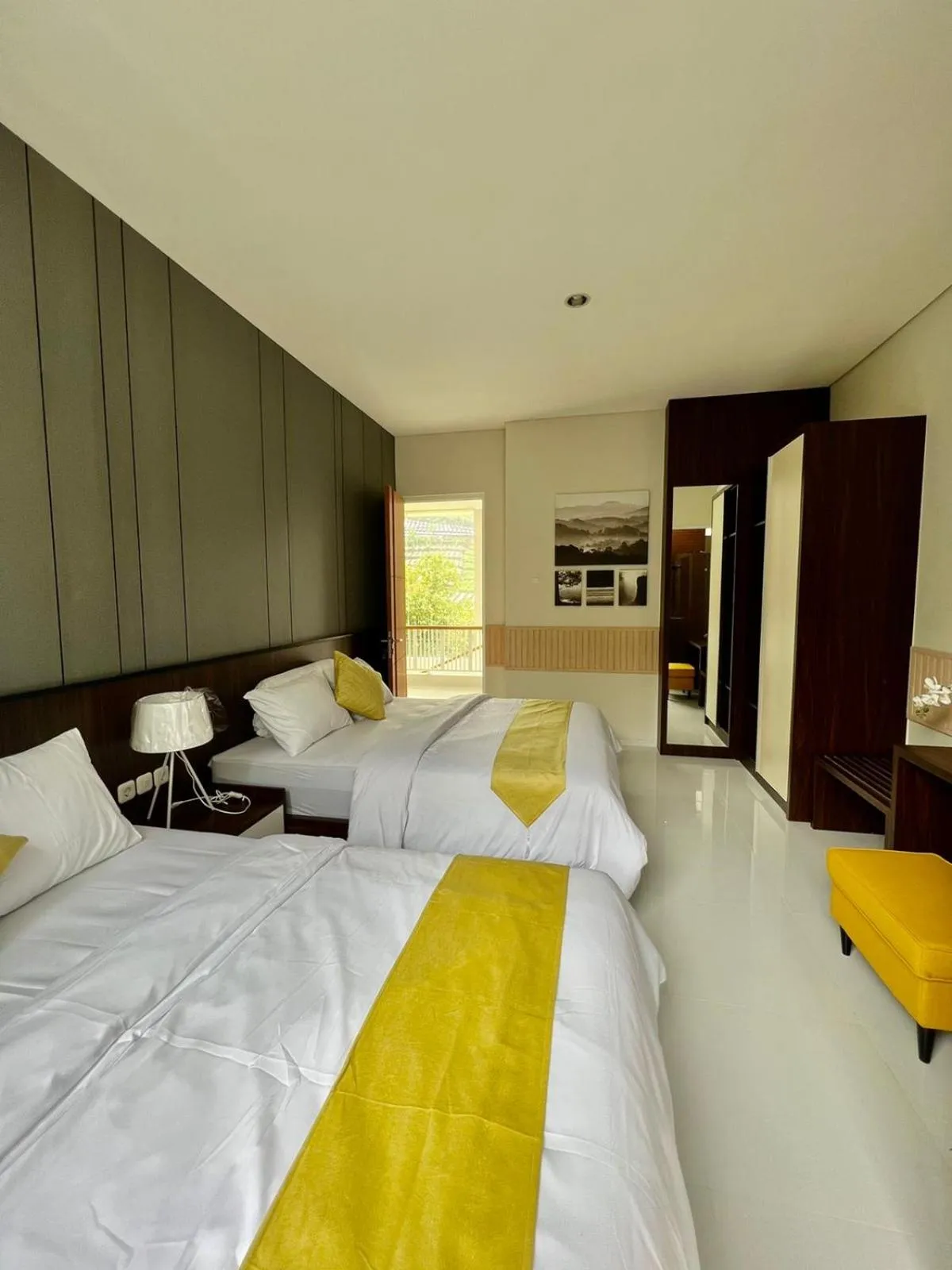 Bed in Platinum Yellow Bandung Villa 24 Pax Private Pool