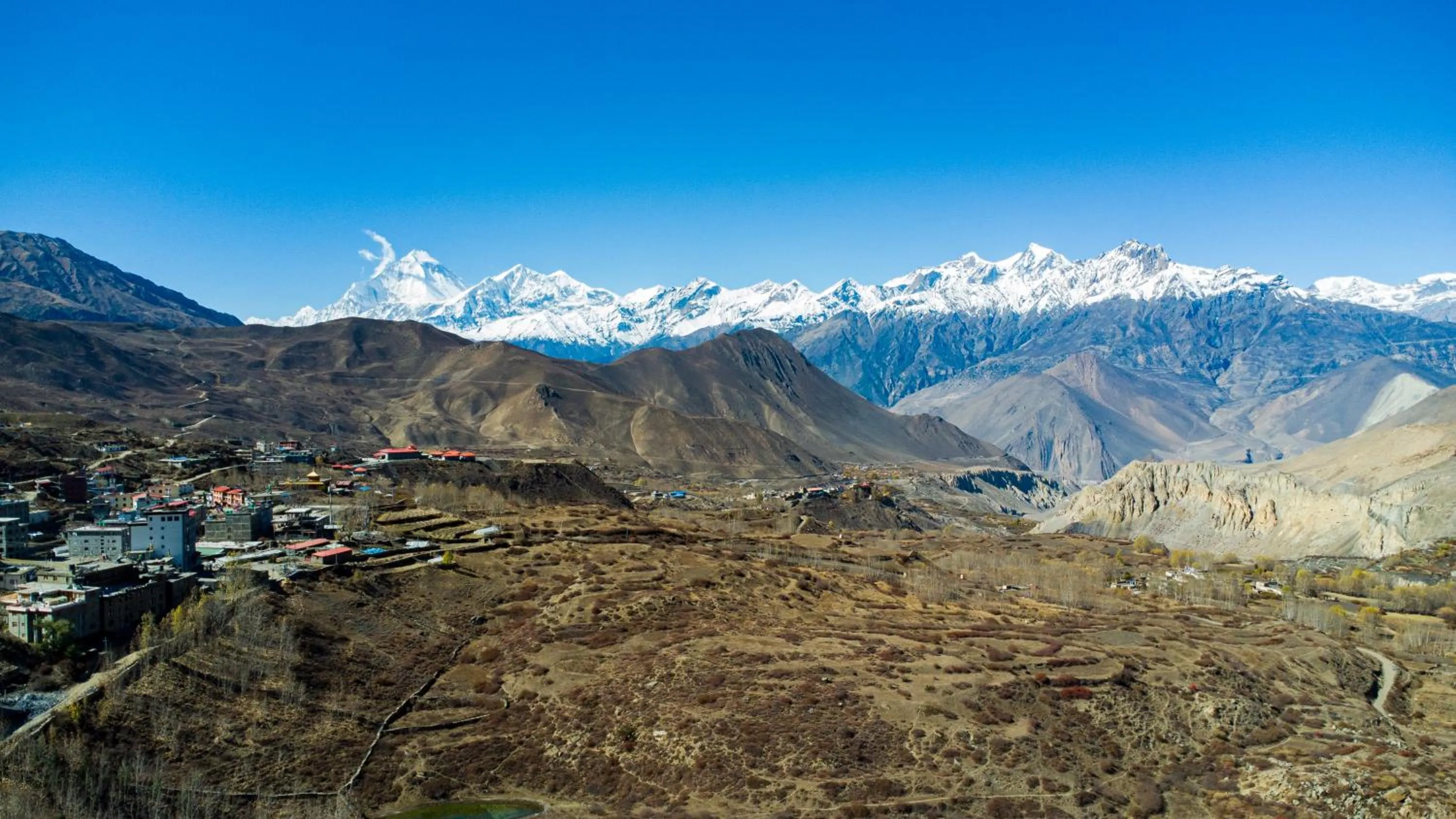 Natural landscape in Lo Mustang Himalayan Resort