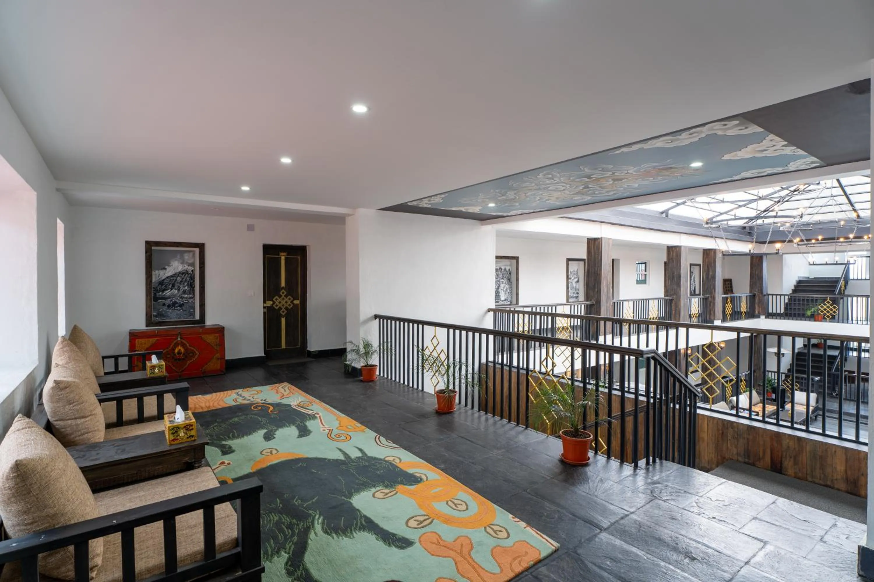 Seating area in Lo Mustang Himalayan Resort