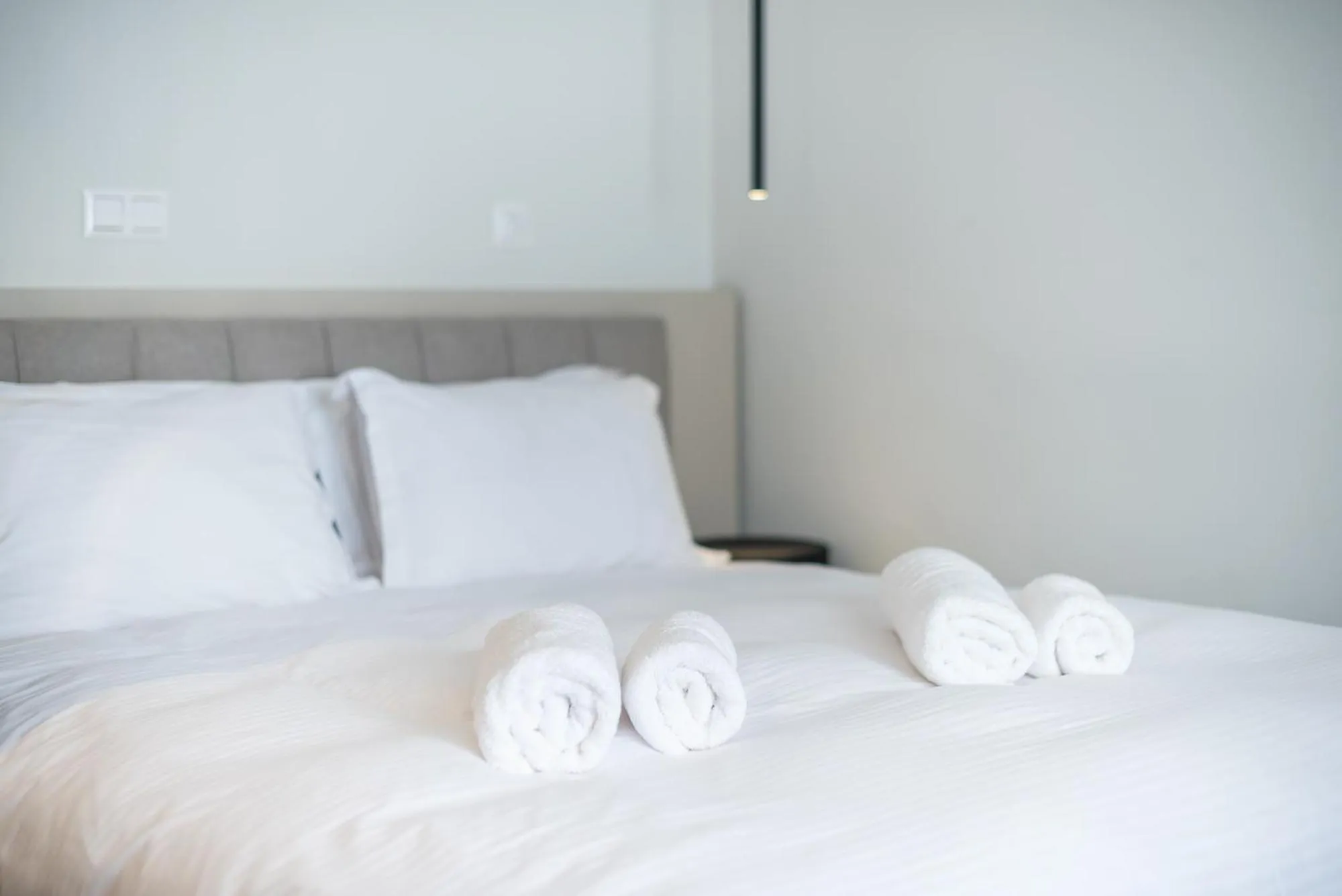 Bed in Aeiphoria Suites & Rooms - Athens