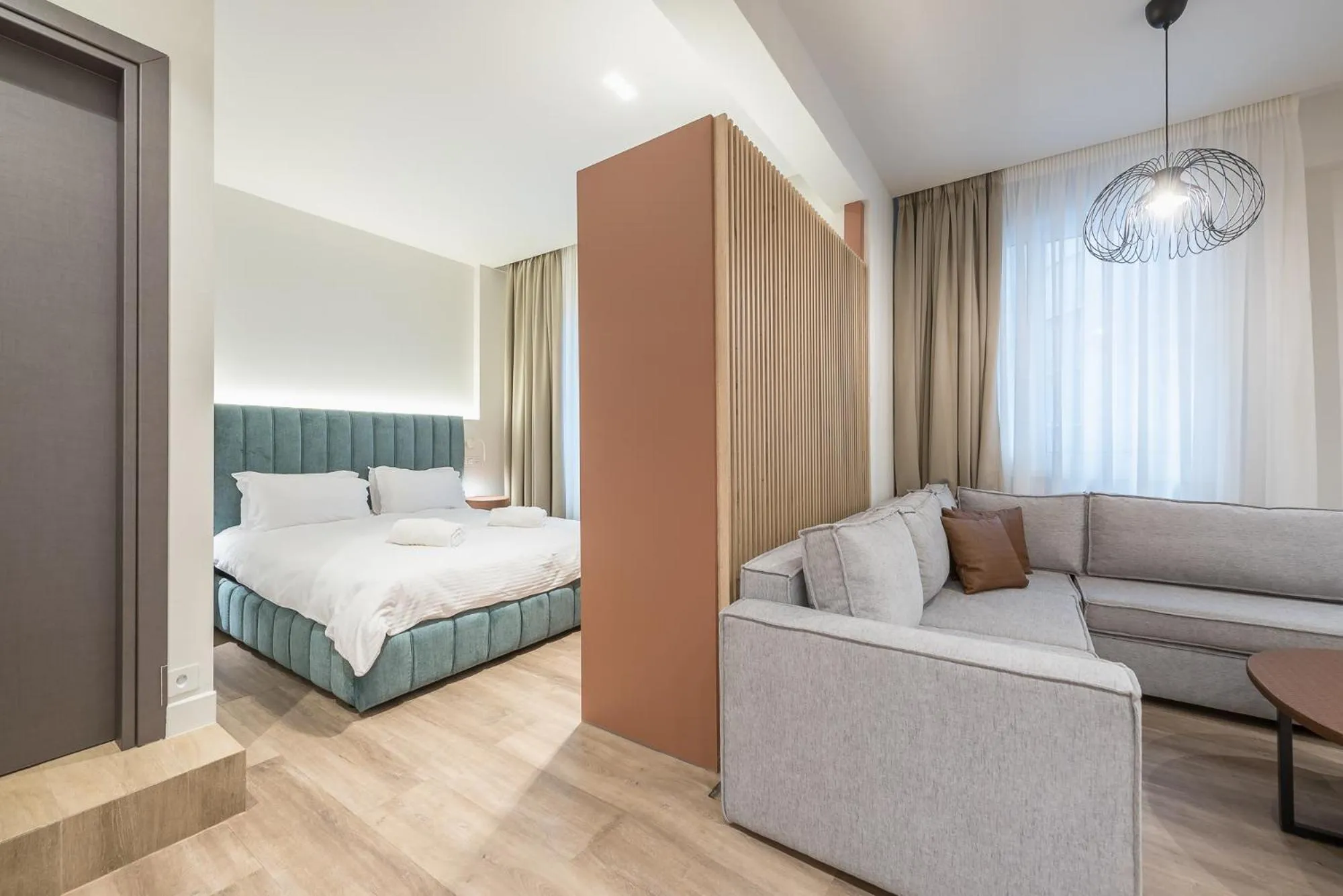 Living room, Bed in Aeiphoria Suites & Rooms - Athens