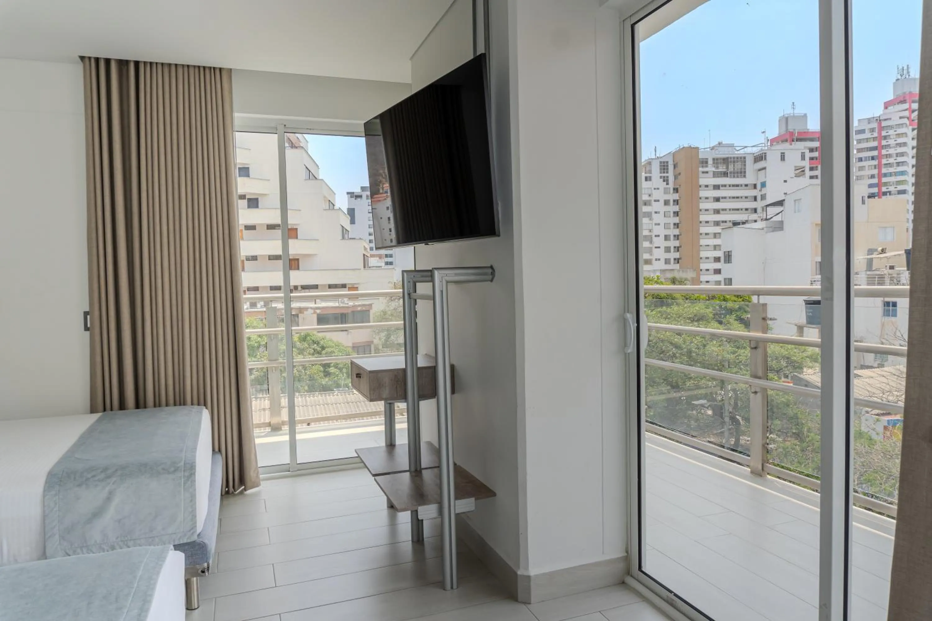 City view, Bed in Hotel Marco Polo Rodadero