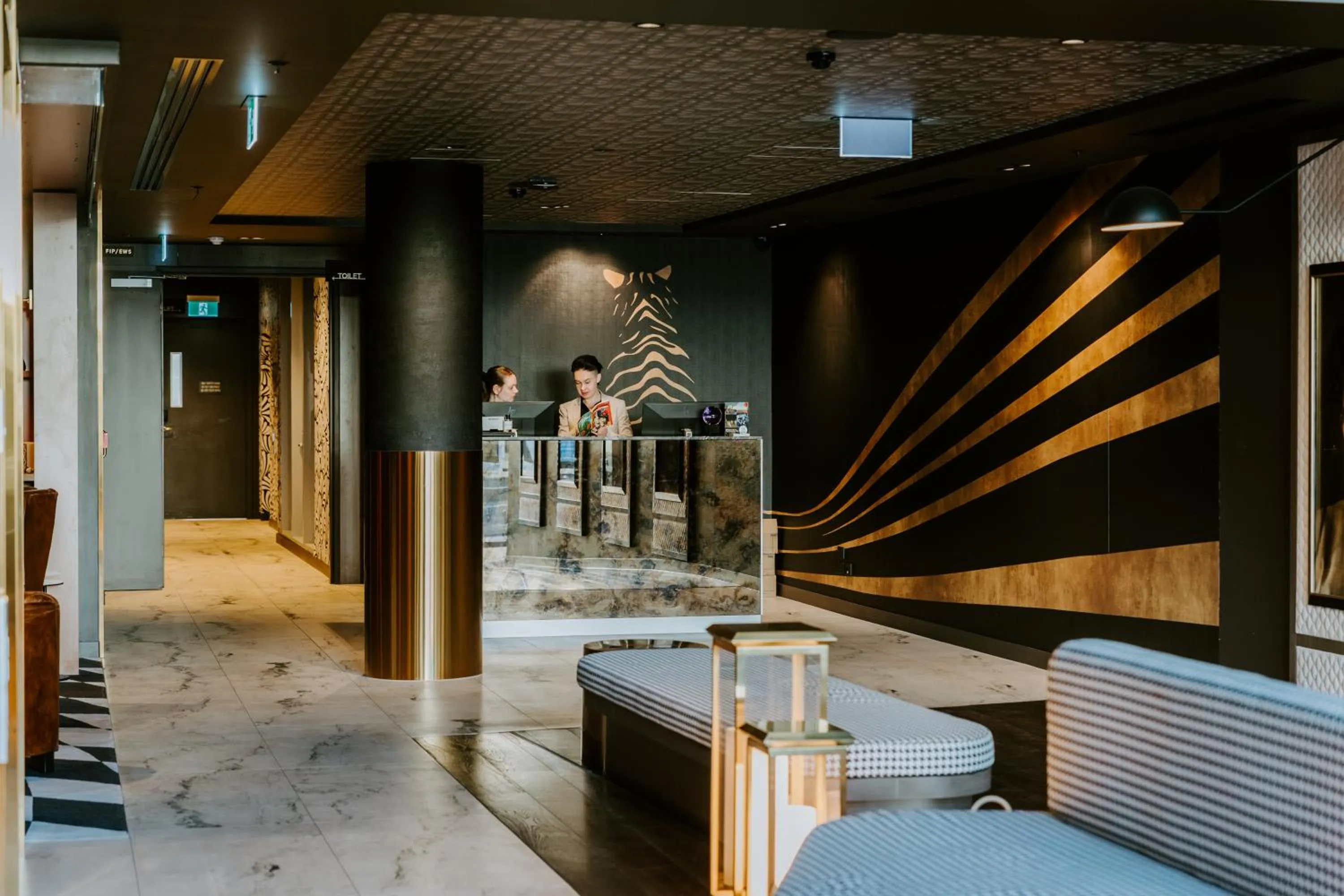 Living room in The Motley Hotel Richmond, Tapestry Collection by Hilton