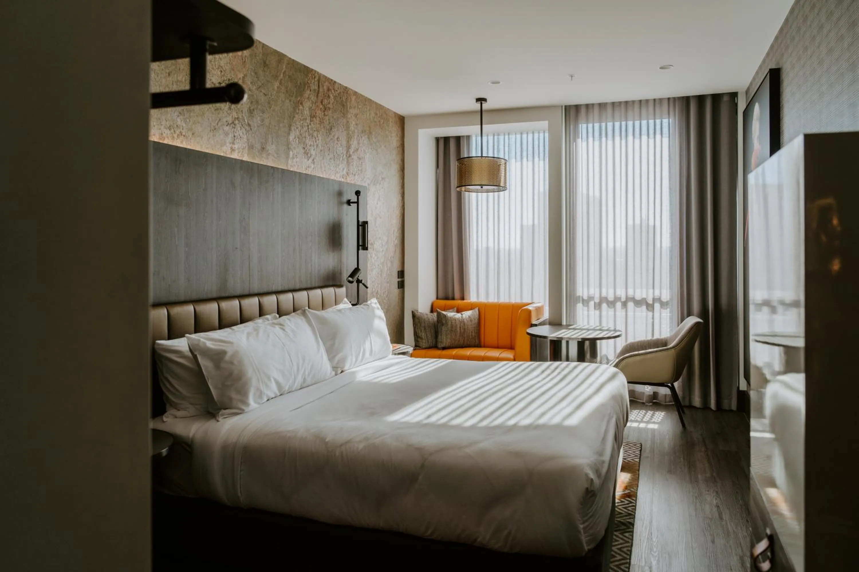 Bed in The Motley Hotel Richmond, Tapestry Collection by Hilton