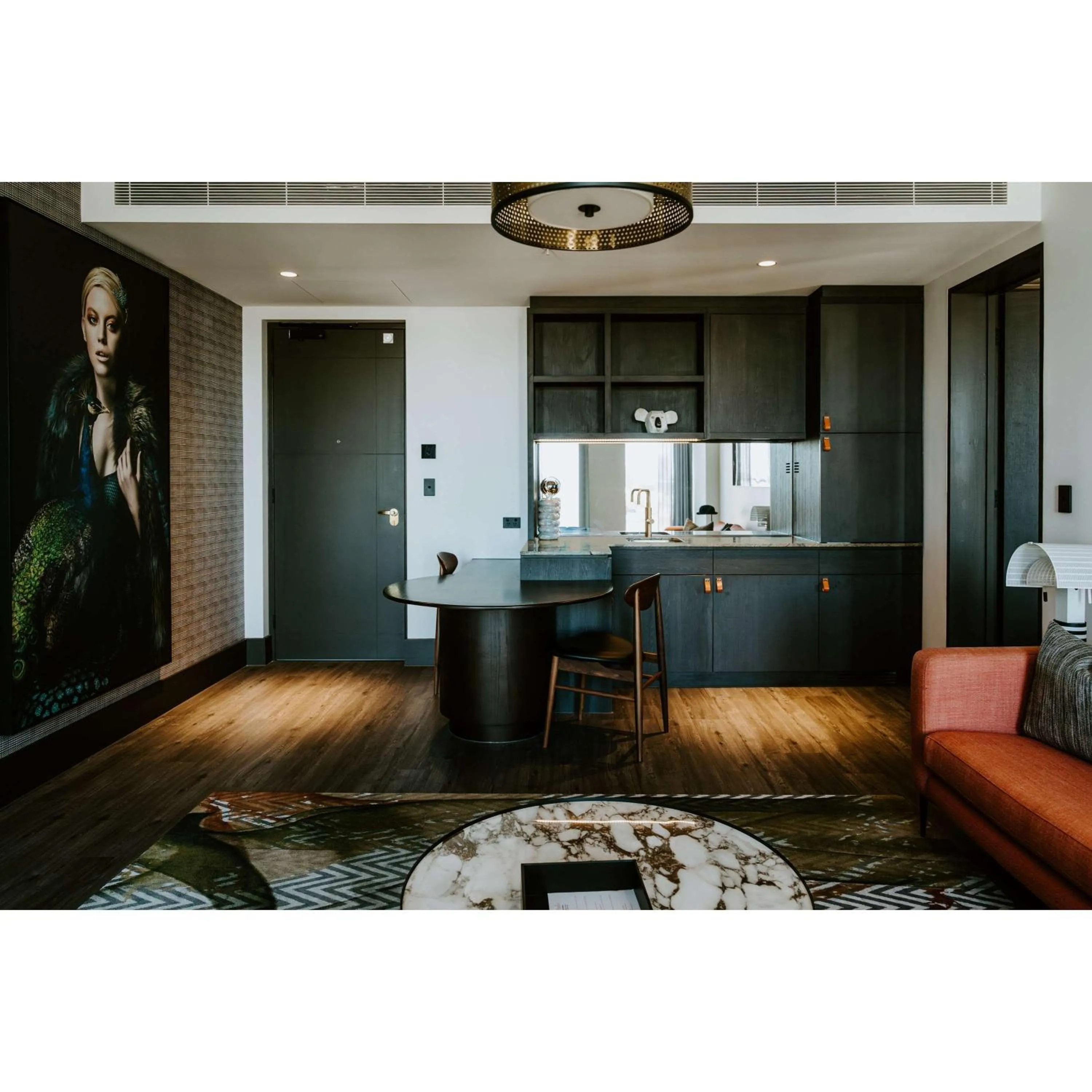 Living room in The Motley Hotel Richmond, Tapestry Collection by Hilton