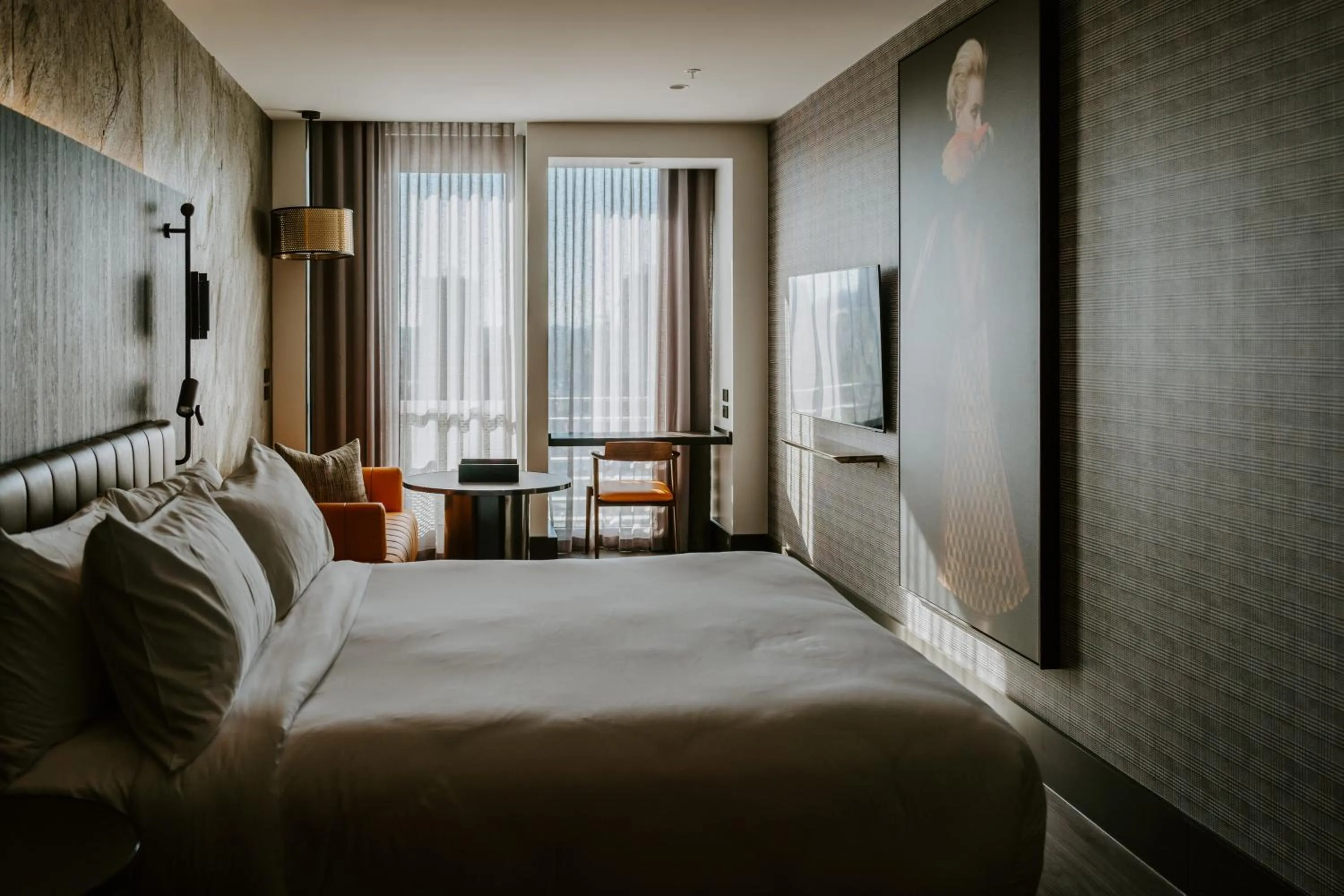 Bed in The Motley Hotel Richmond, Tapestry Collection by Hilton