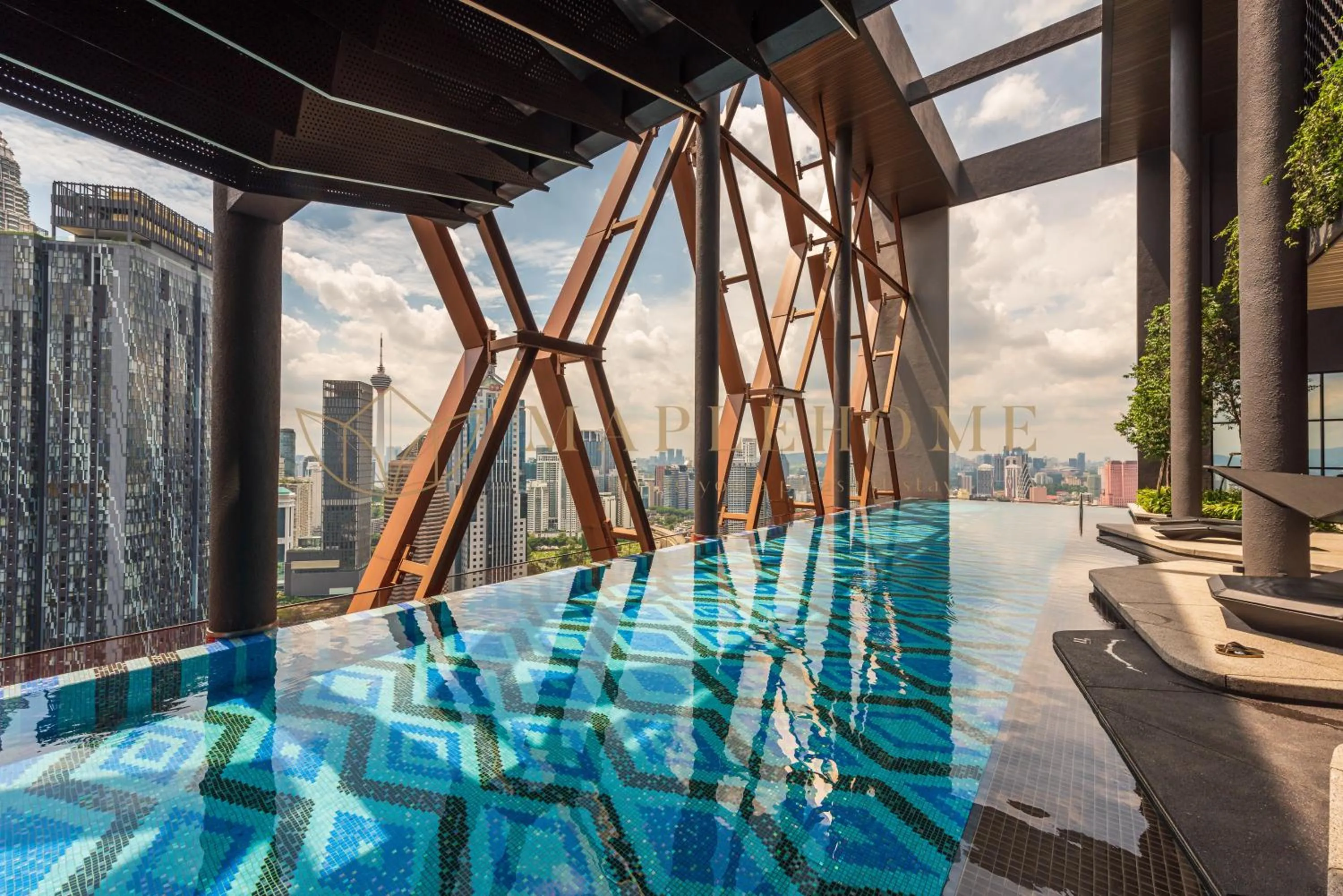 Pool view in Scarletz Premier Suites Kuala Lumpur