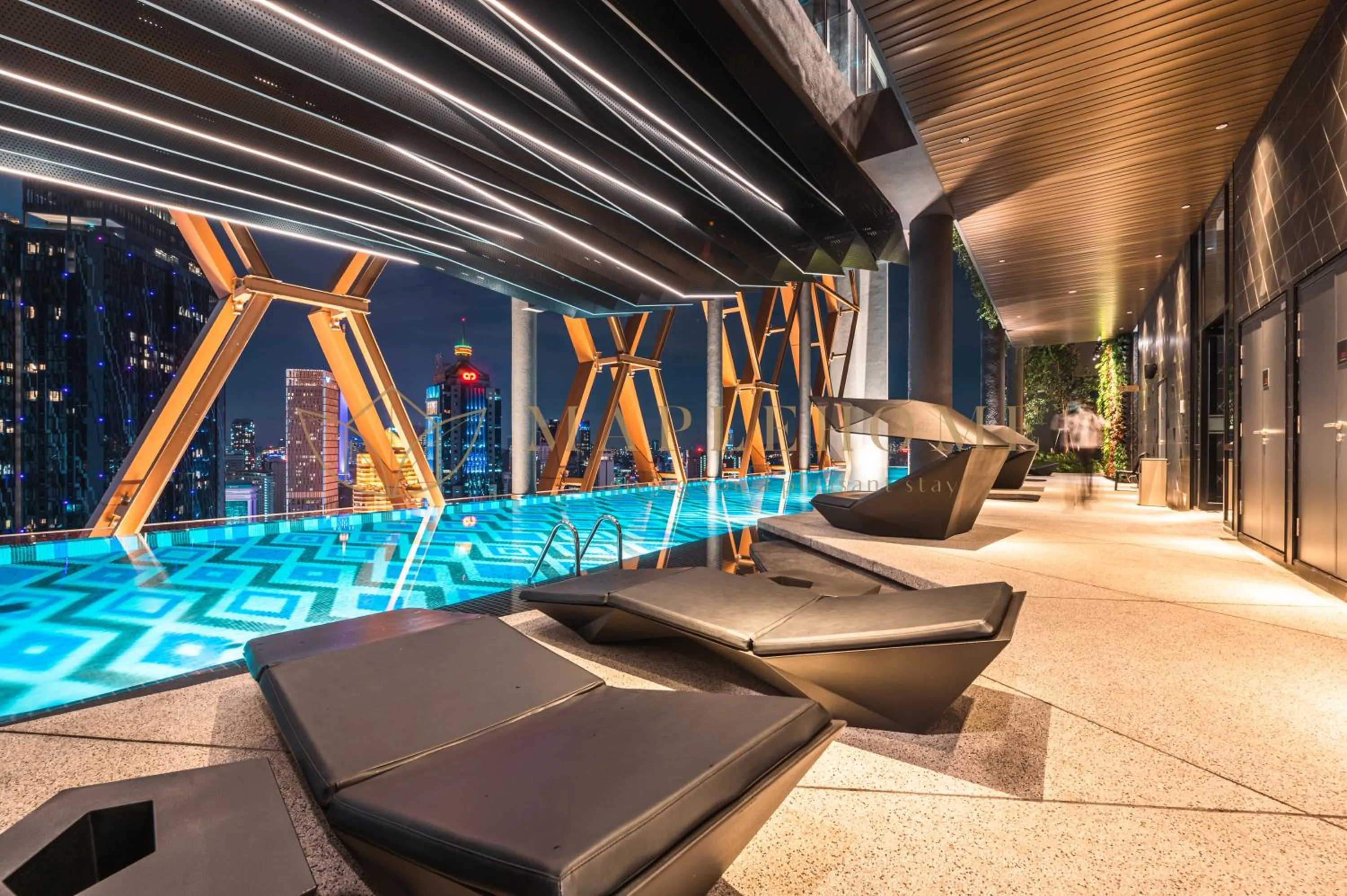 Swimming pool in Scarletz Premier Suites Kuala Lumpur