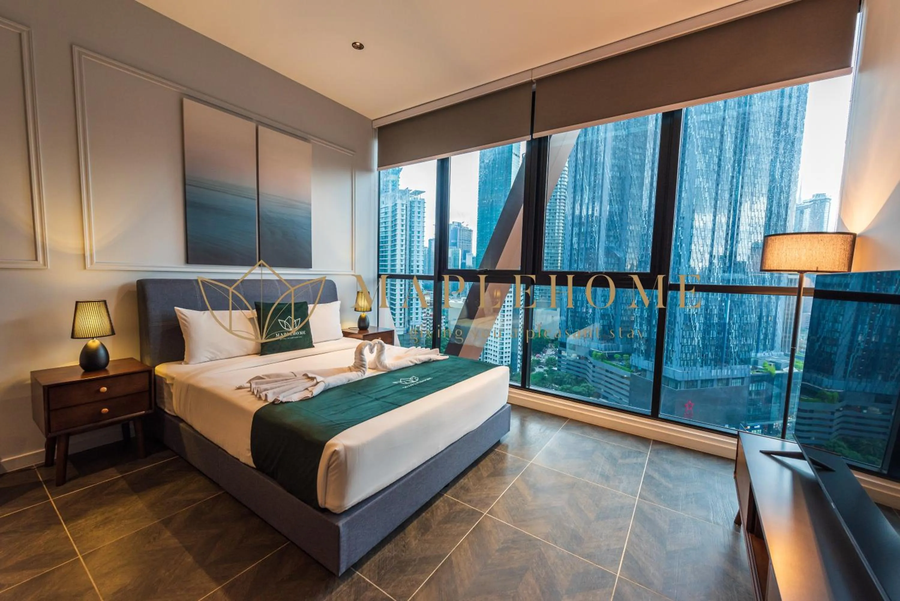 Bed in Scarletz Premier Suites Kuala Lumpur