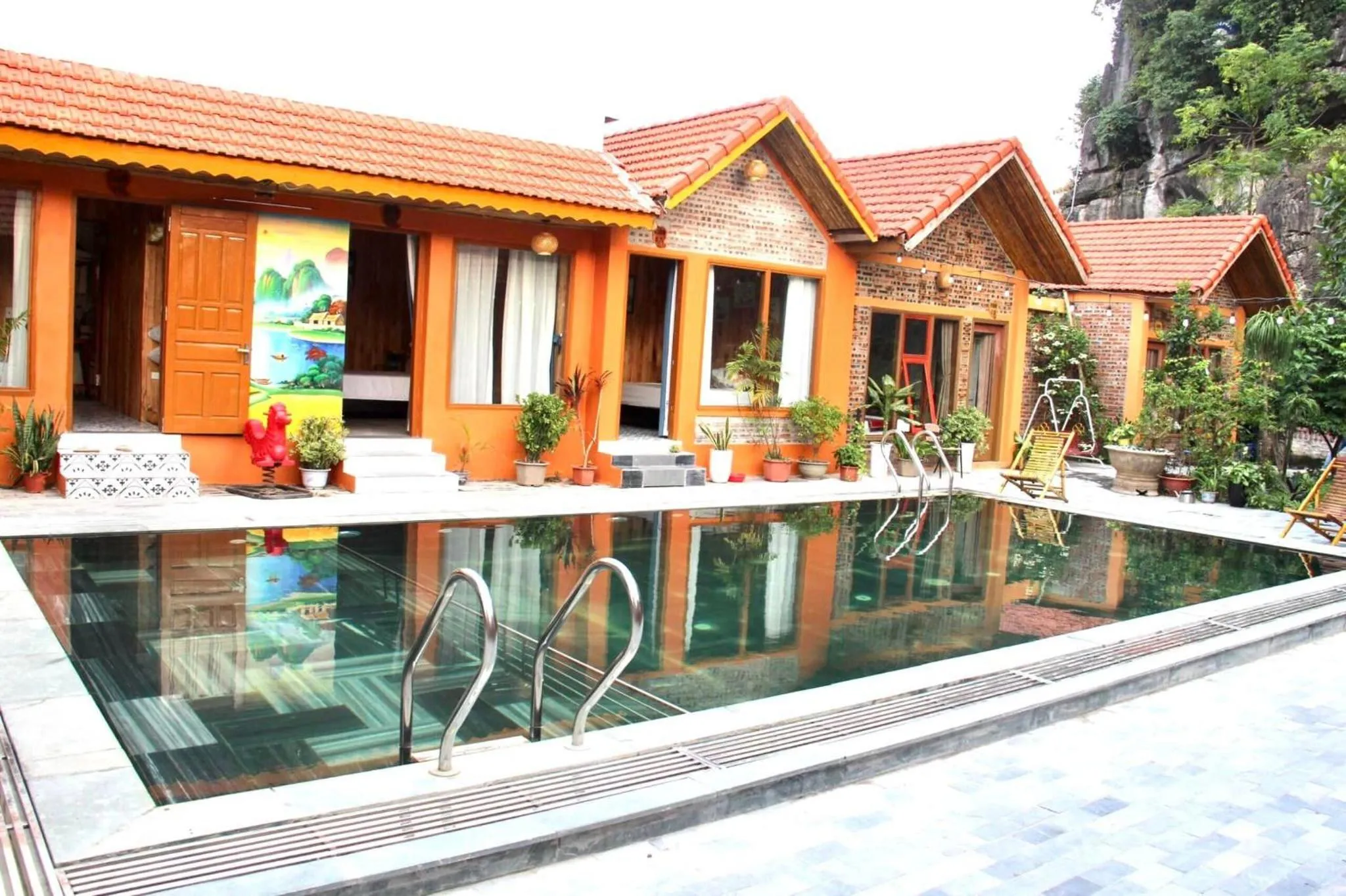 Patio in My Tam Coc Bungalow Ninh Bình