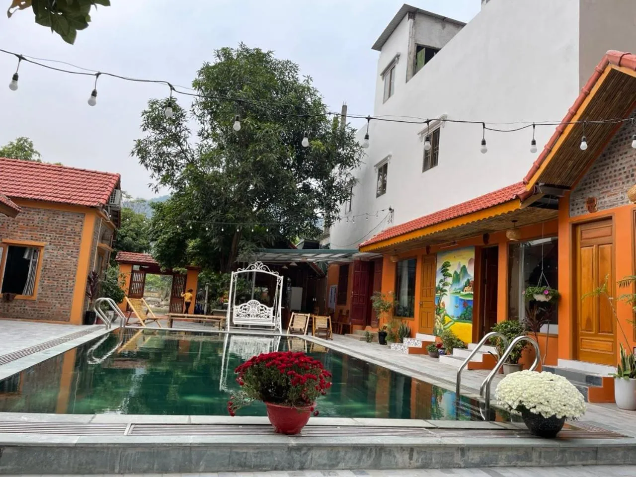 Patio in My Tam Coc Bungalow Ninh Bình