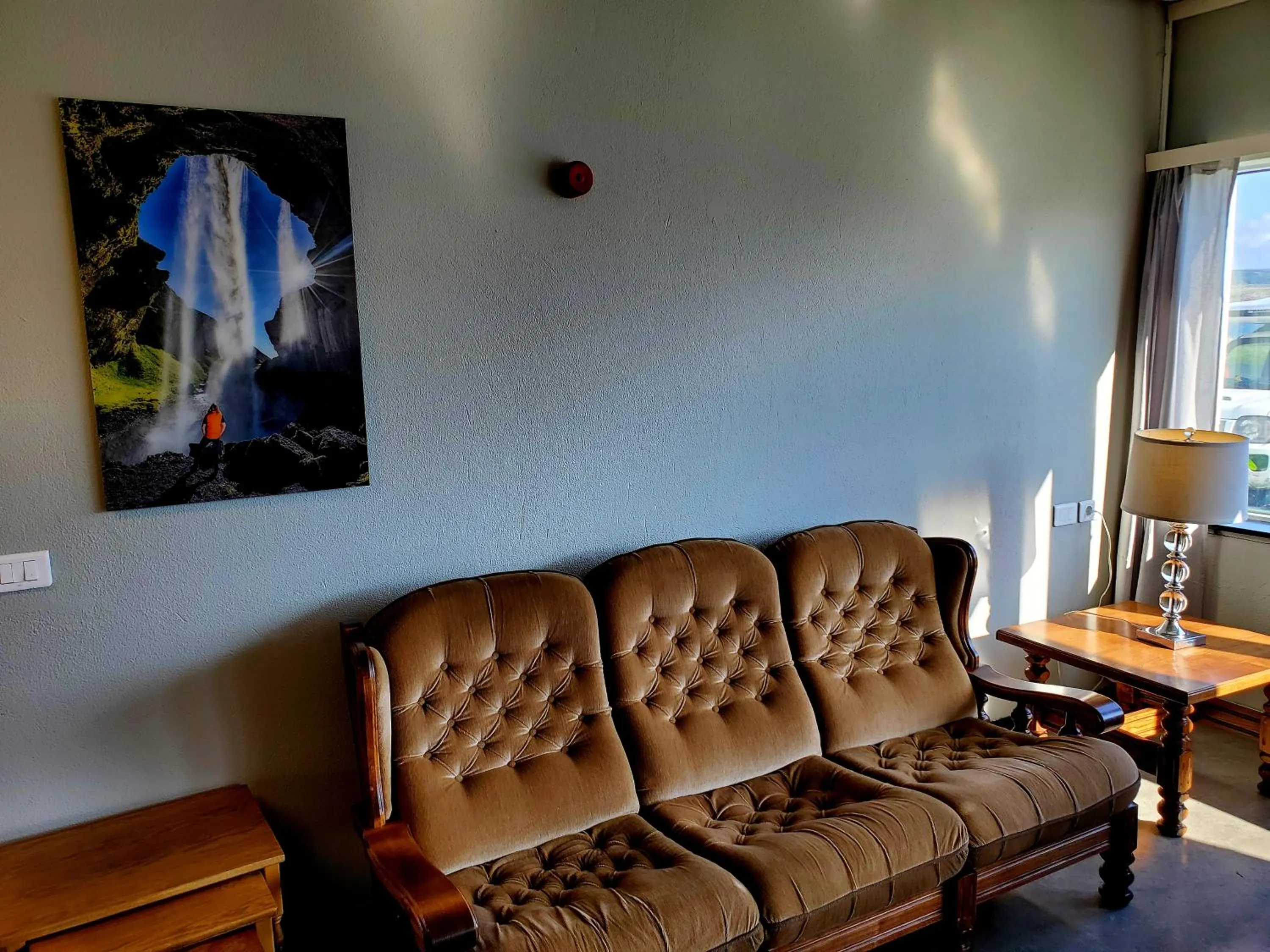 Living room in Víðines Guesthouse