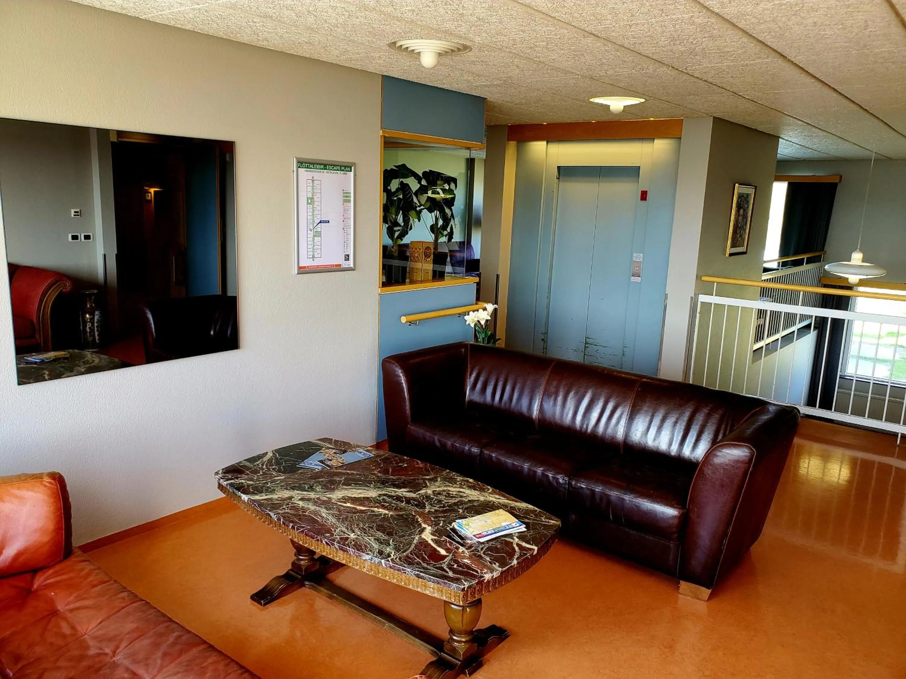 Living room in Víðines Guesthouse