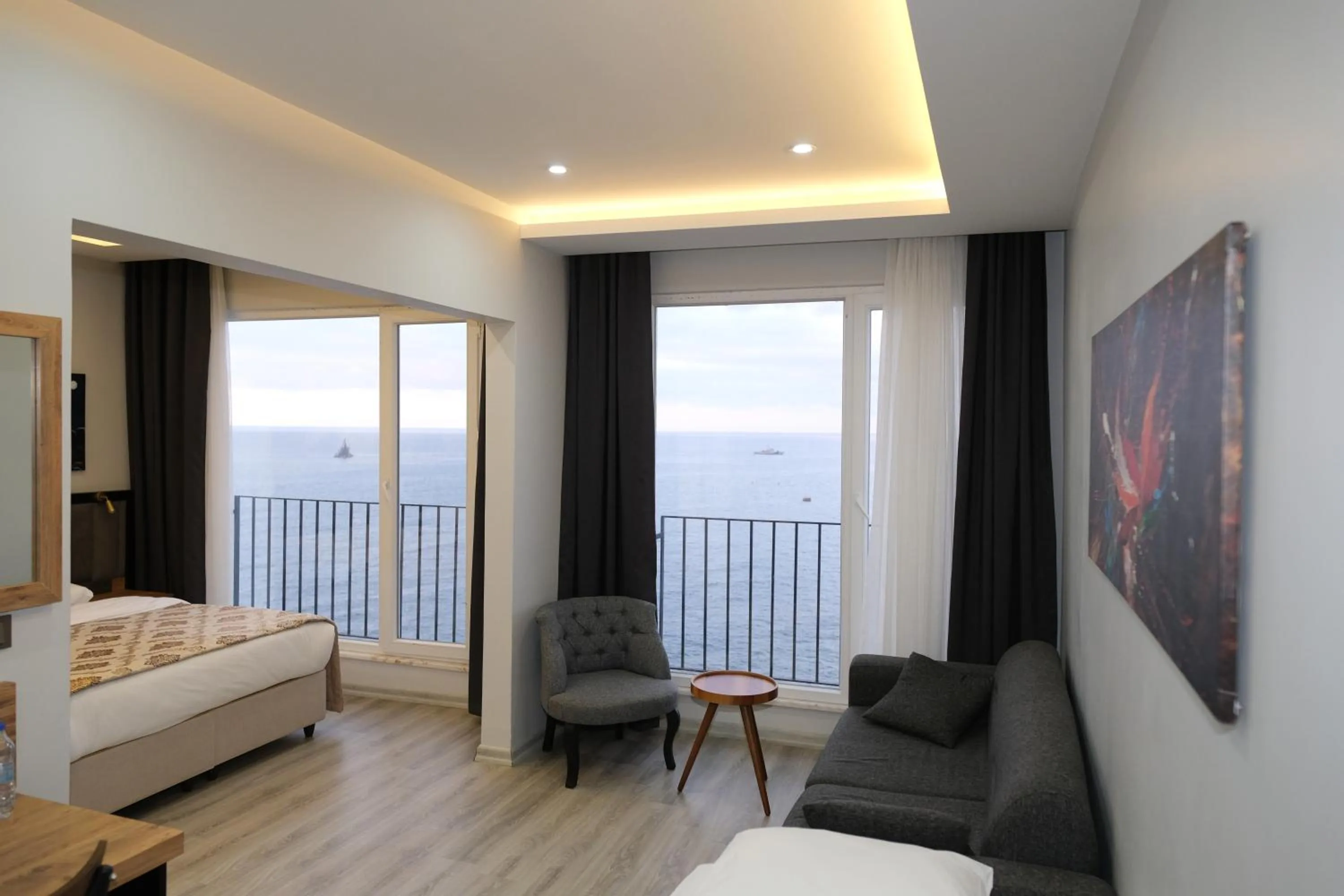 Bed in The Marine Hotel